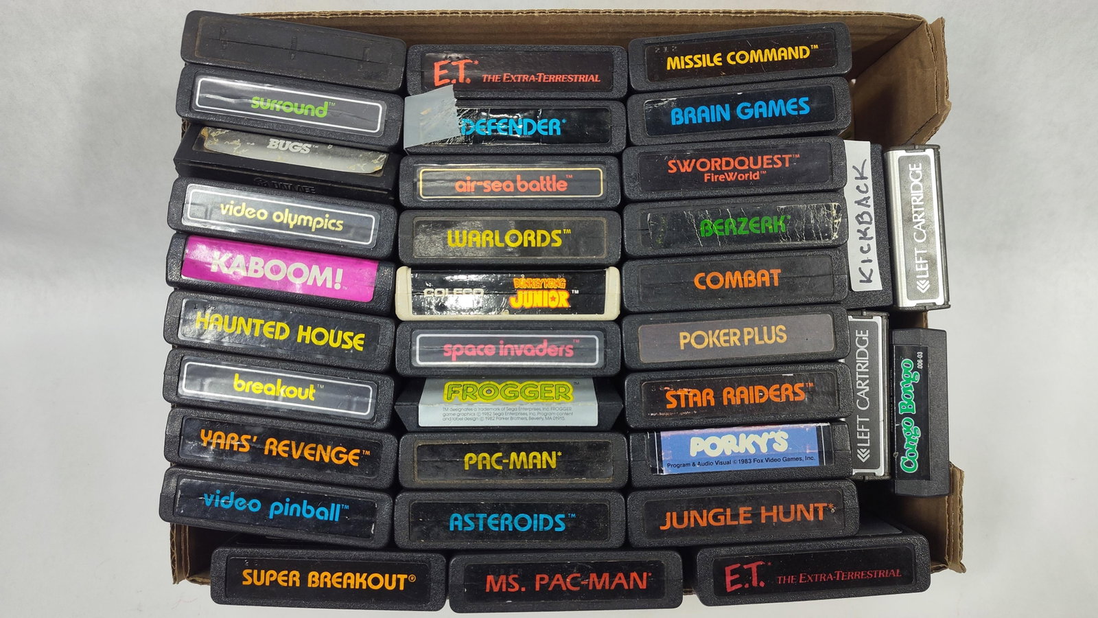 Approximately 34Atari 2600 Video Game Cartridges (1 of 2)