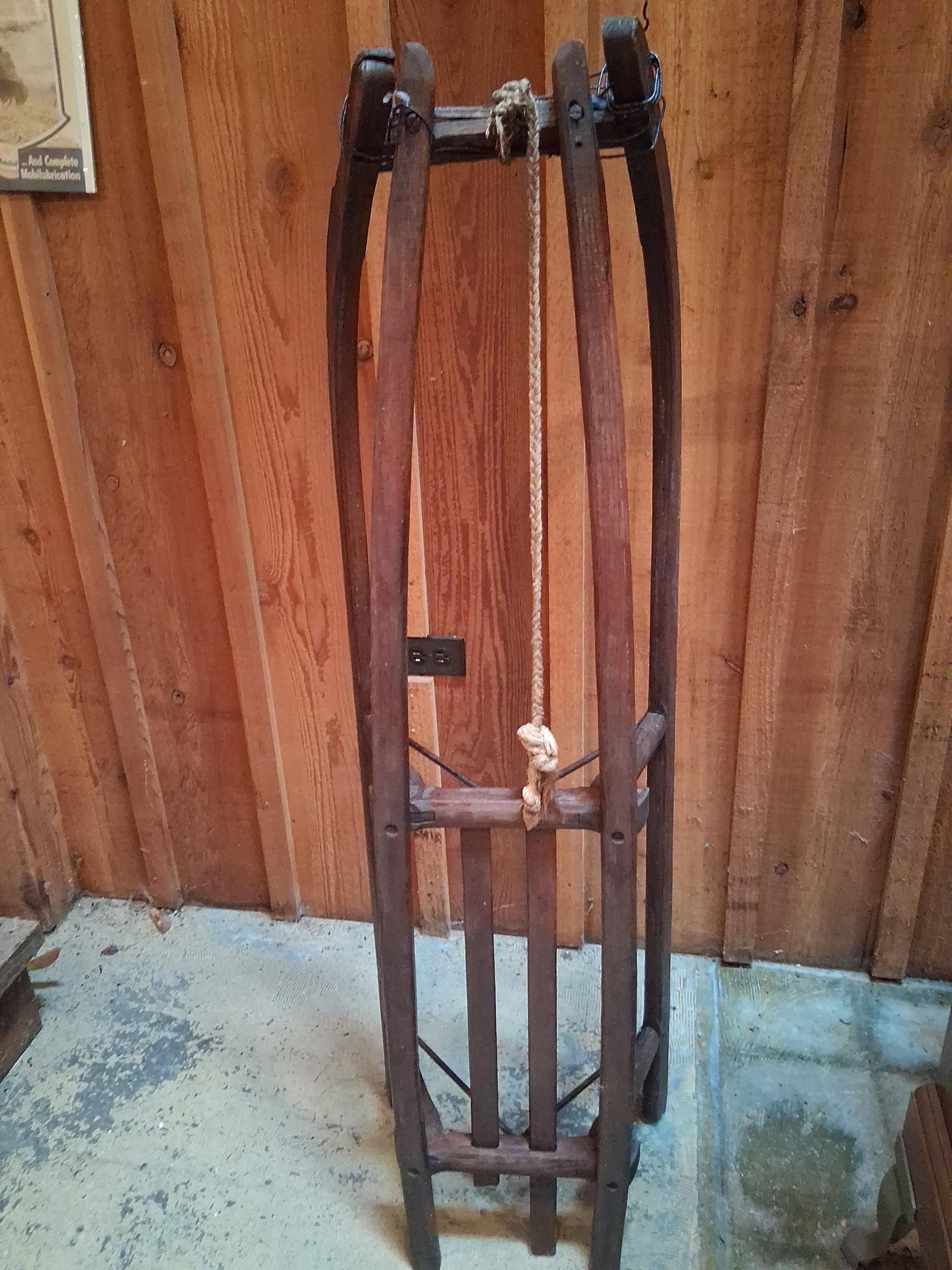 Antique Davos-Style Wooden Sled (1 of 4)