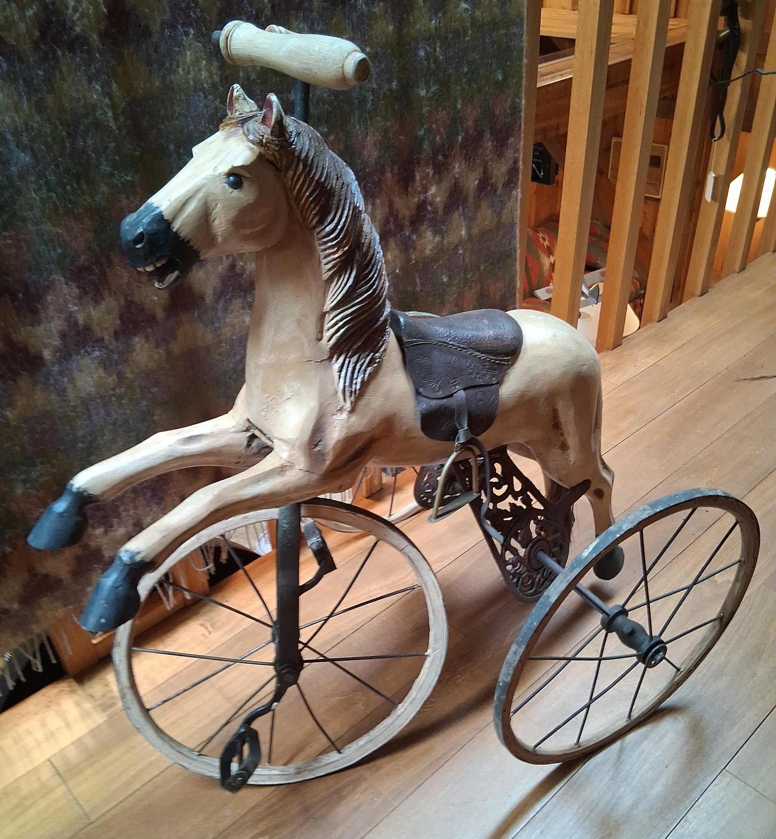Antique Victorian Style Horse Velocipede Tricycle (1 of 8)