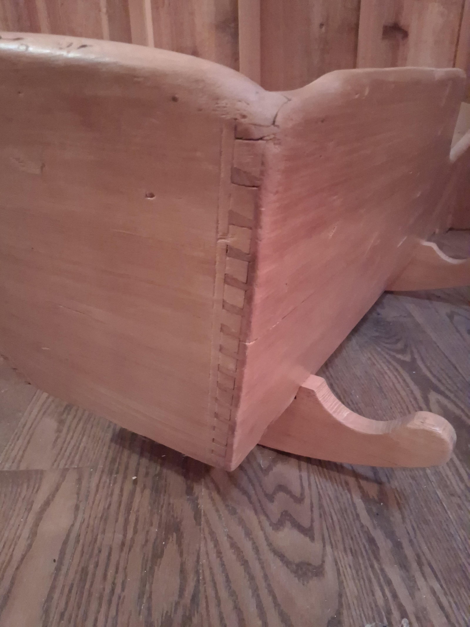 Early American Primitive Pine Sleigh Cradle - 5