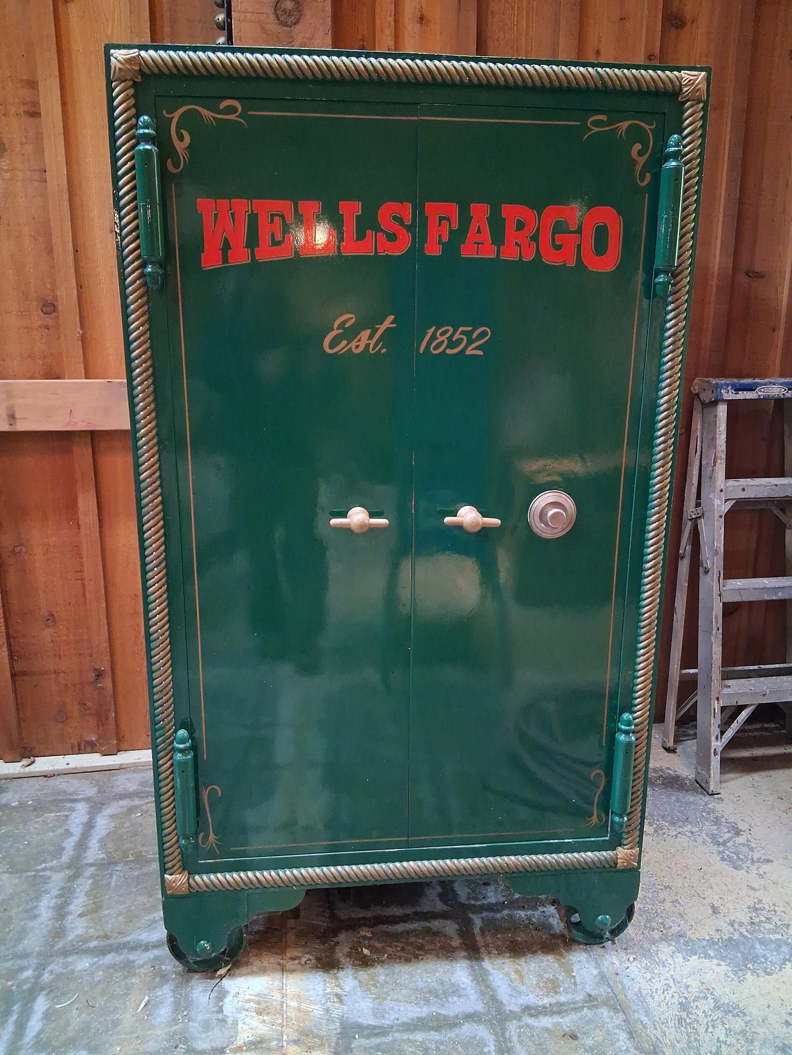 Antique Wells Fargo Double-Door Floor Safe (1 of 6)