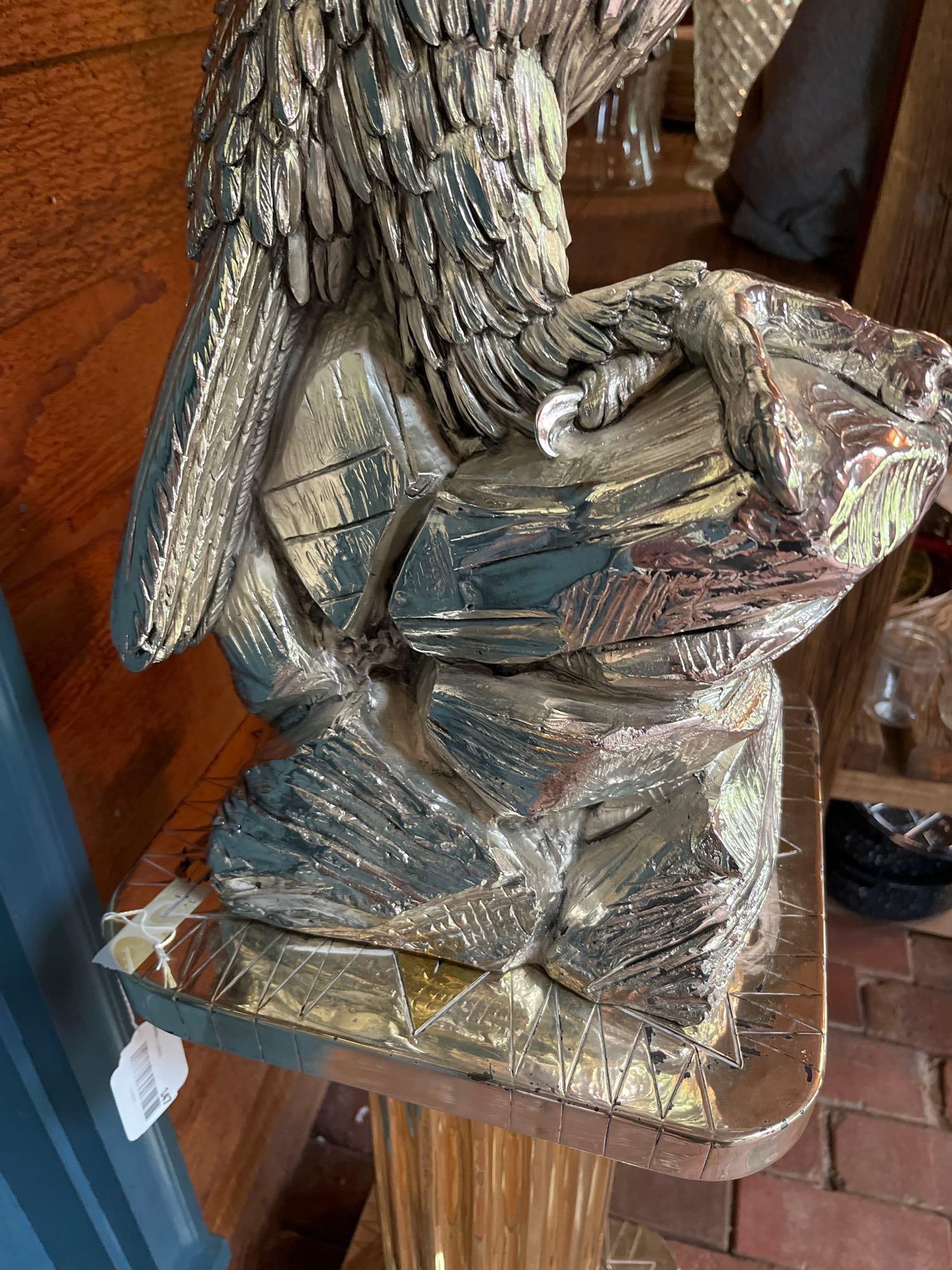 Attr. A. Giannelli Silver-Toned Eagle Sculpture - 4