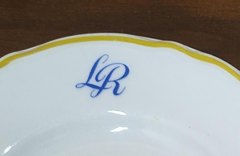 Set 4 Str. China Monogram Bread & Butter Plates - 2