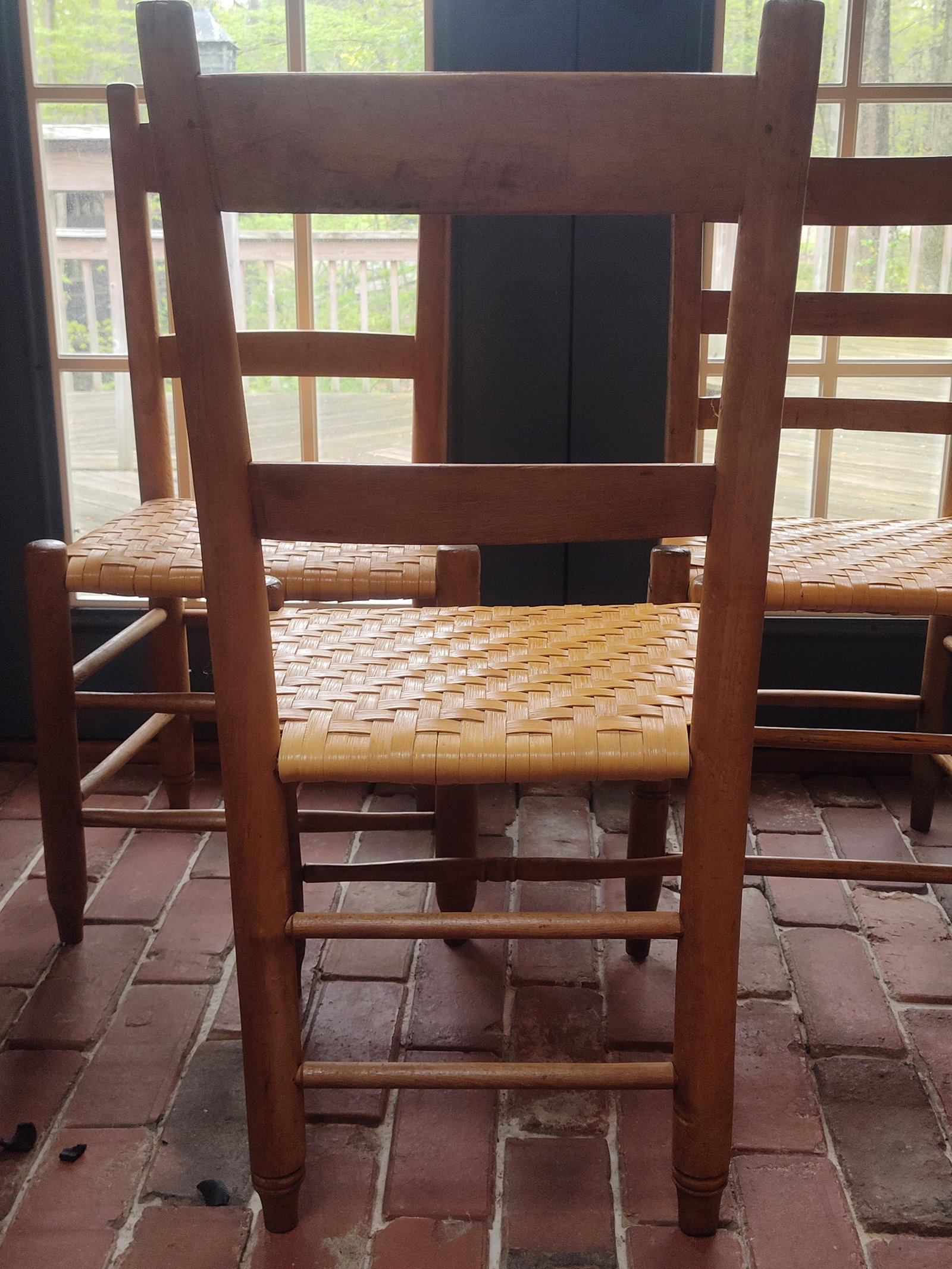 Set 4 Shaker Style Ladder Back Splint Side Chairs - 5