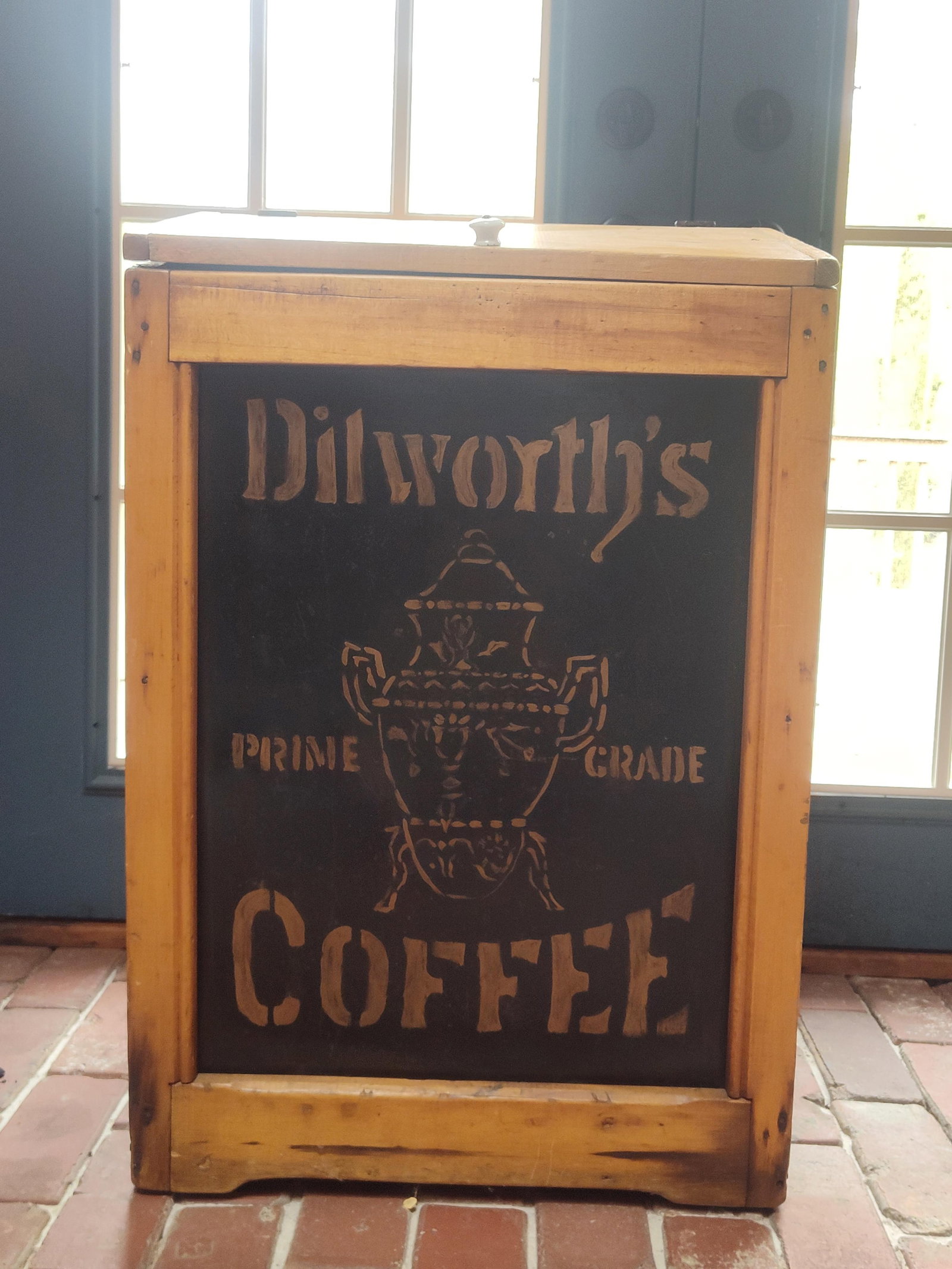 Dilworth's Coffee Wood & Metal Store Display Bin (1 of 5)