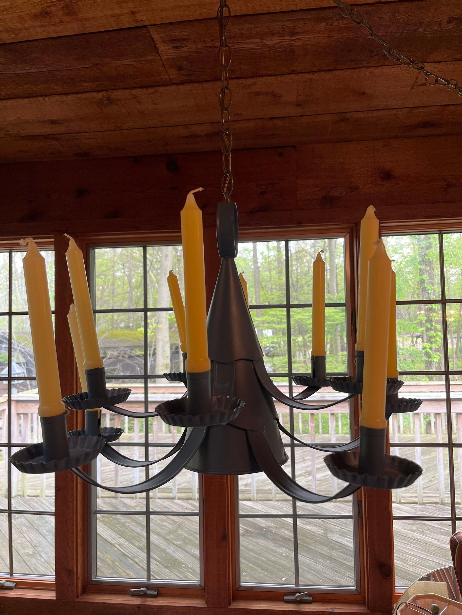 Primitive Style Metal Witches Hat Chandelier (1 of 4)