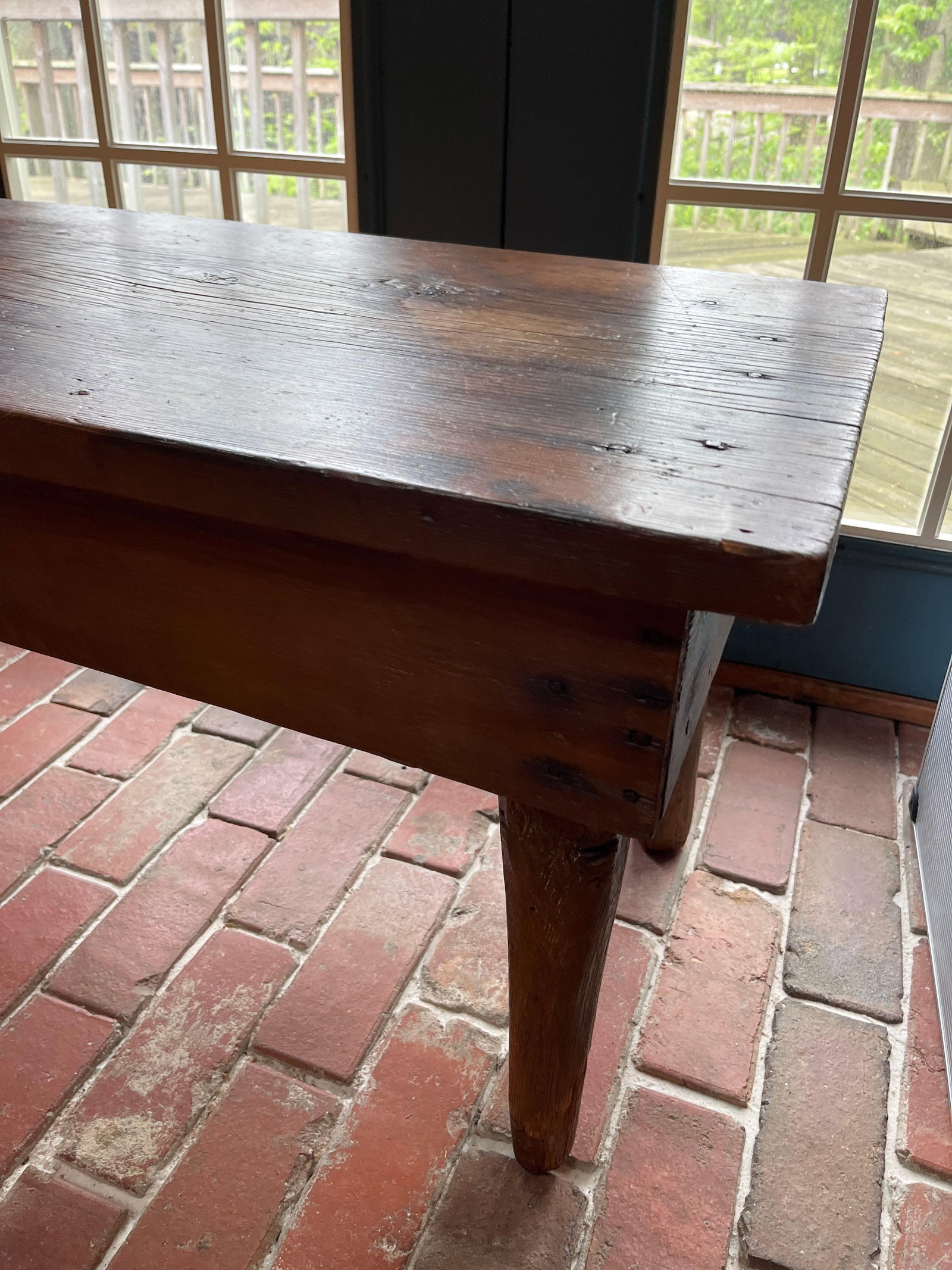 19th-Century American Primitive Pine Work Table - 4