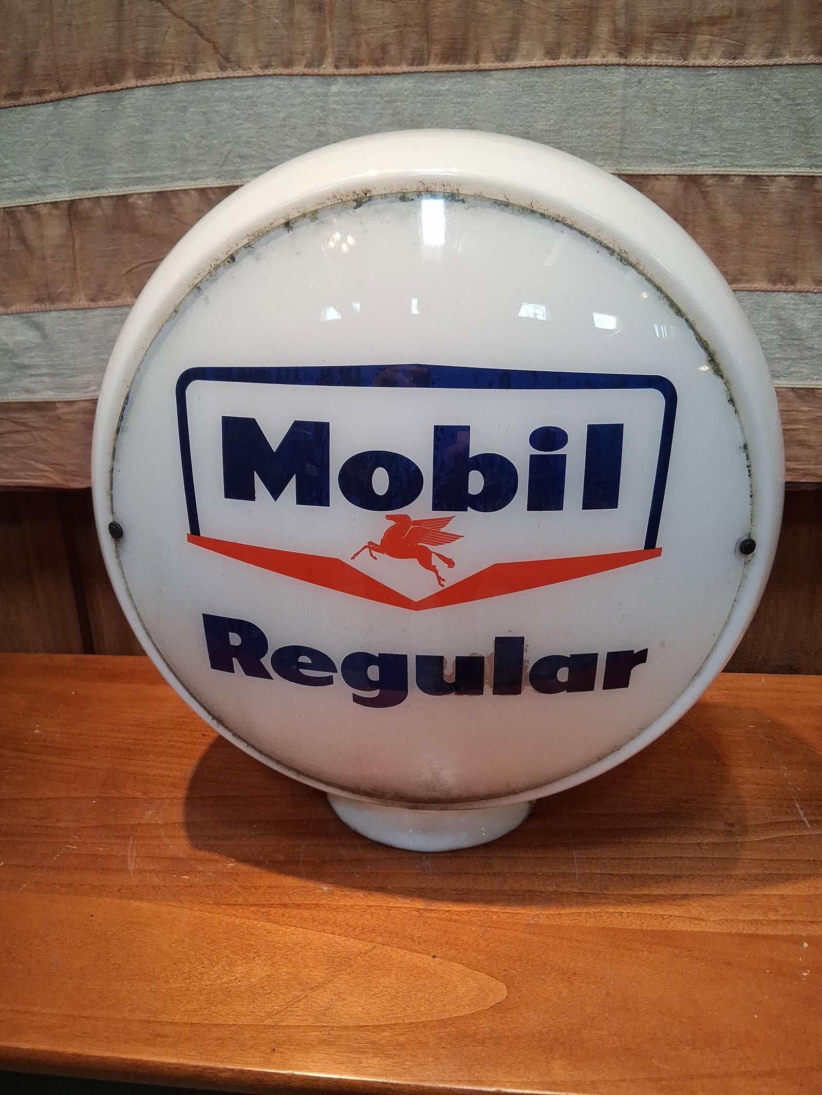 Late 1950s Mobil Regular Gas Pump Globe (1 of 6)