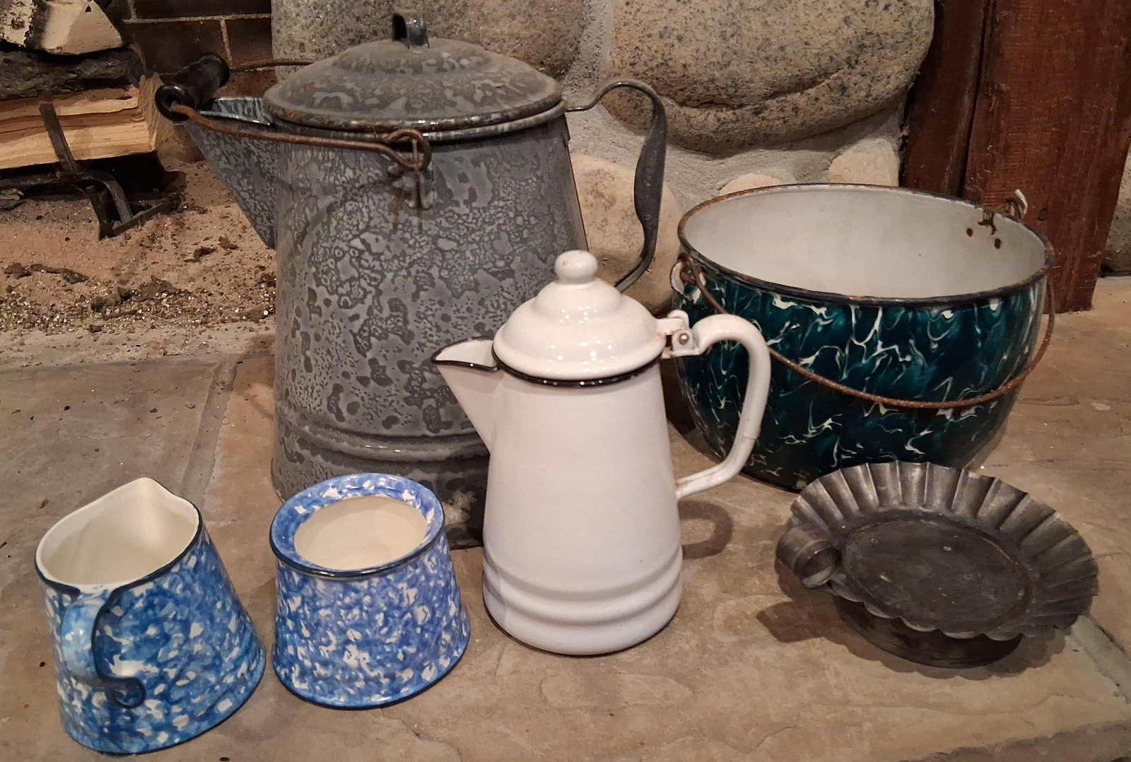 Stangl, Gray Graniteware & Agateware Kitchenware (1 of 10)