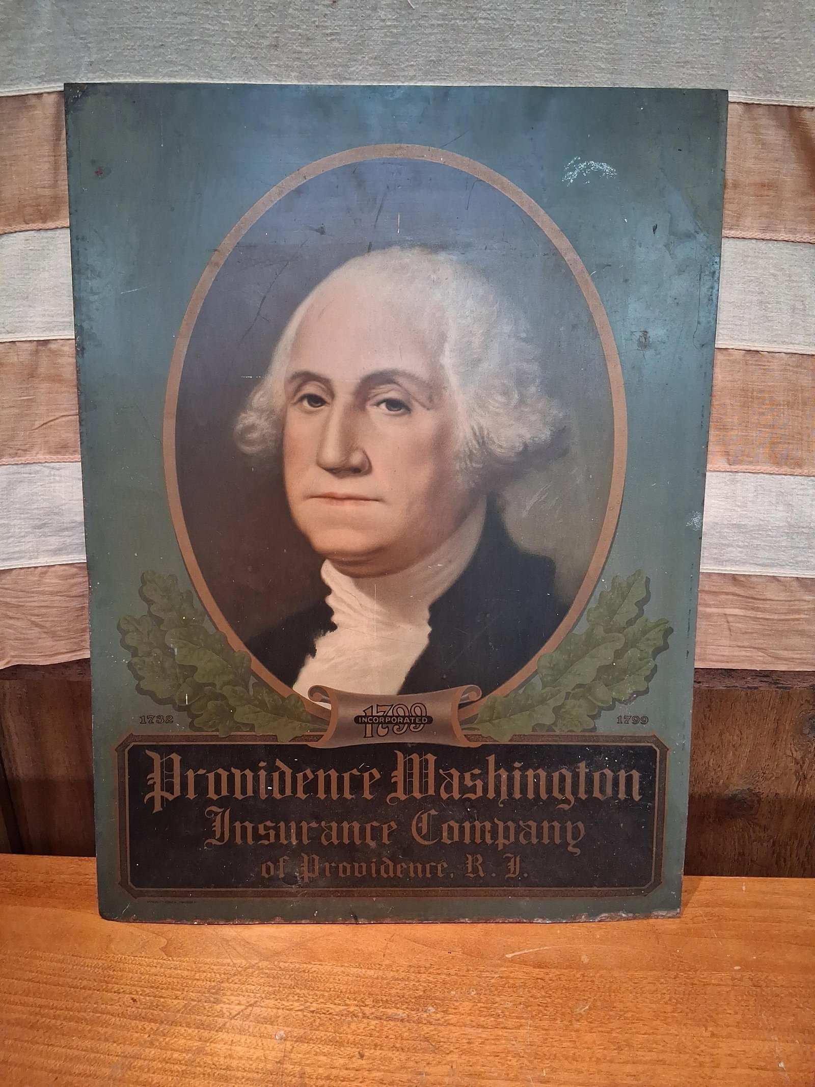 Original Cosmo Art Novelty Prov. Wash. Ins. Tin Sign (1 of 6)