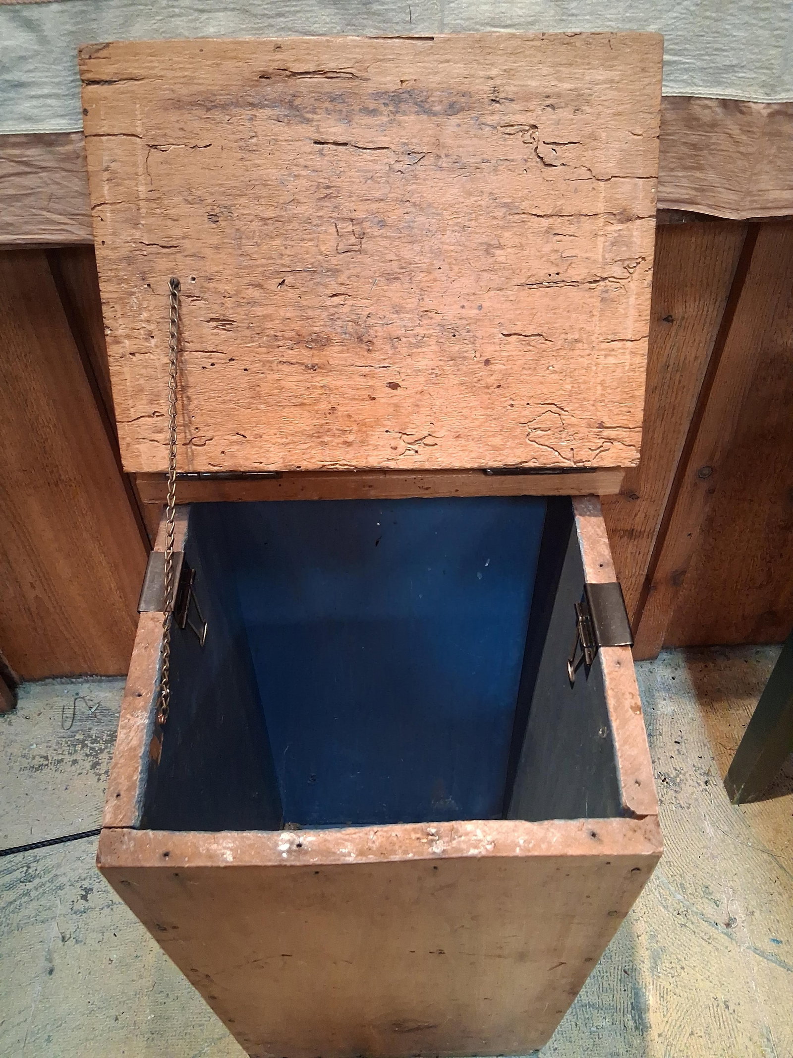 American Primitive Slant Front Pine Storage Bin - 3