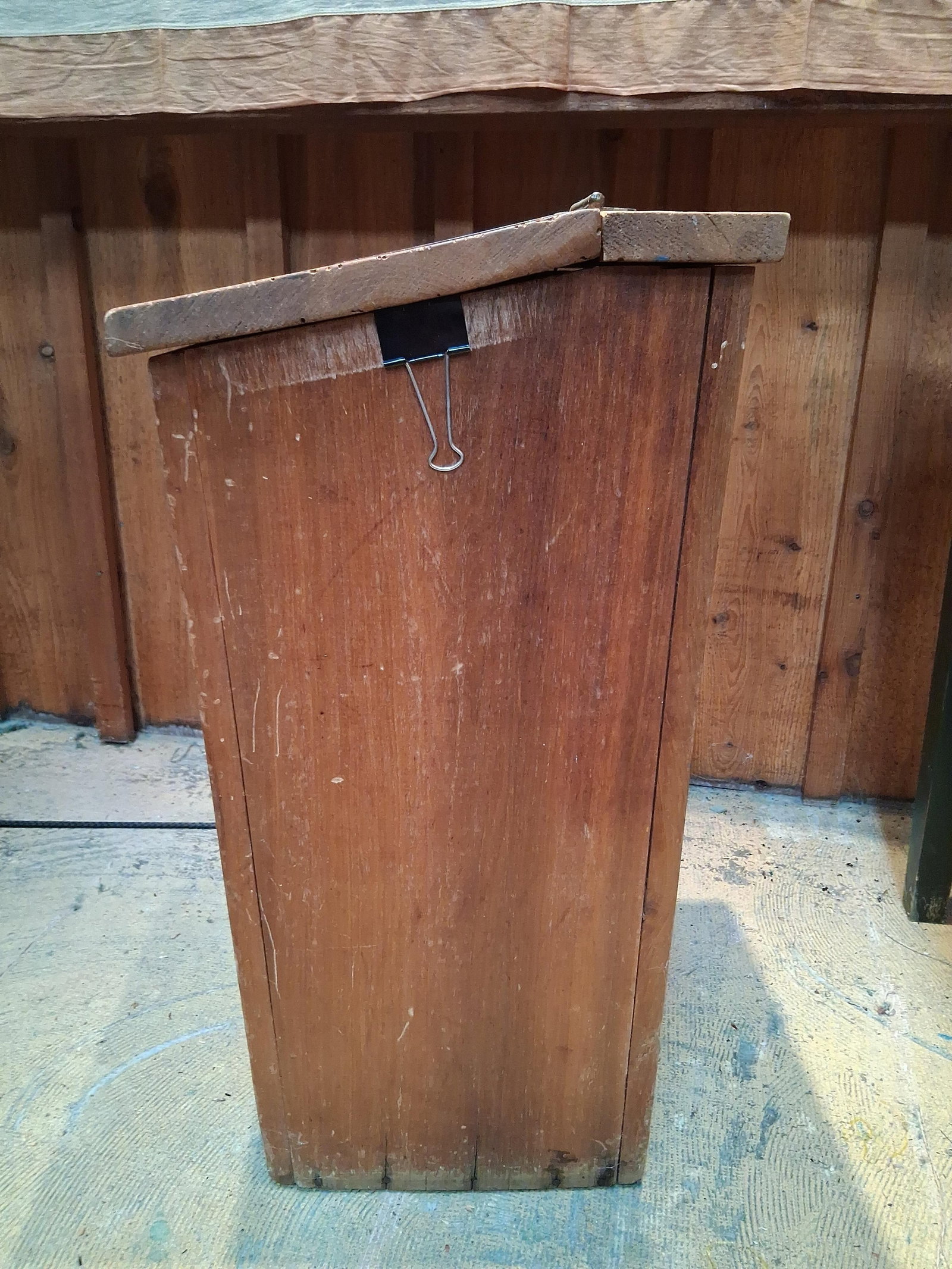 American Primitive Slant Front Pine Storage Bin - 6