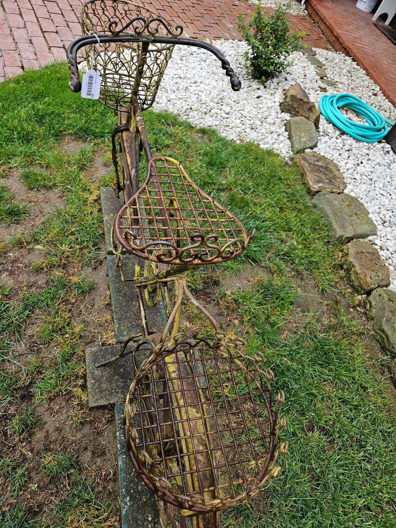 Wrought Iron Bicycle Garden Planter - 4