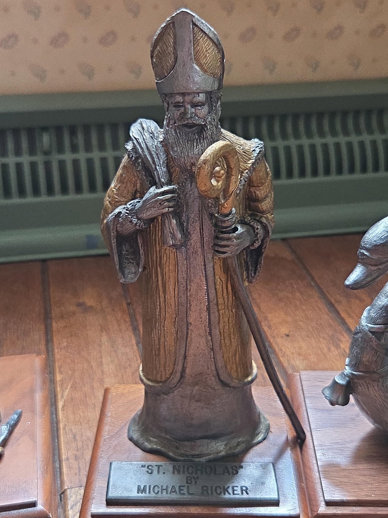 Pair Michael Ricker Cast Pewter Figurines - 2