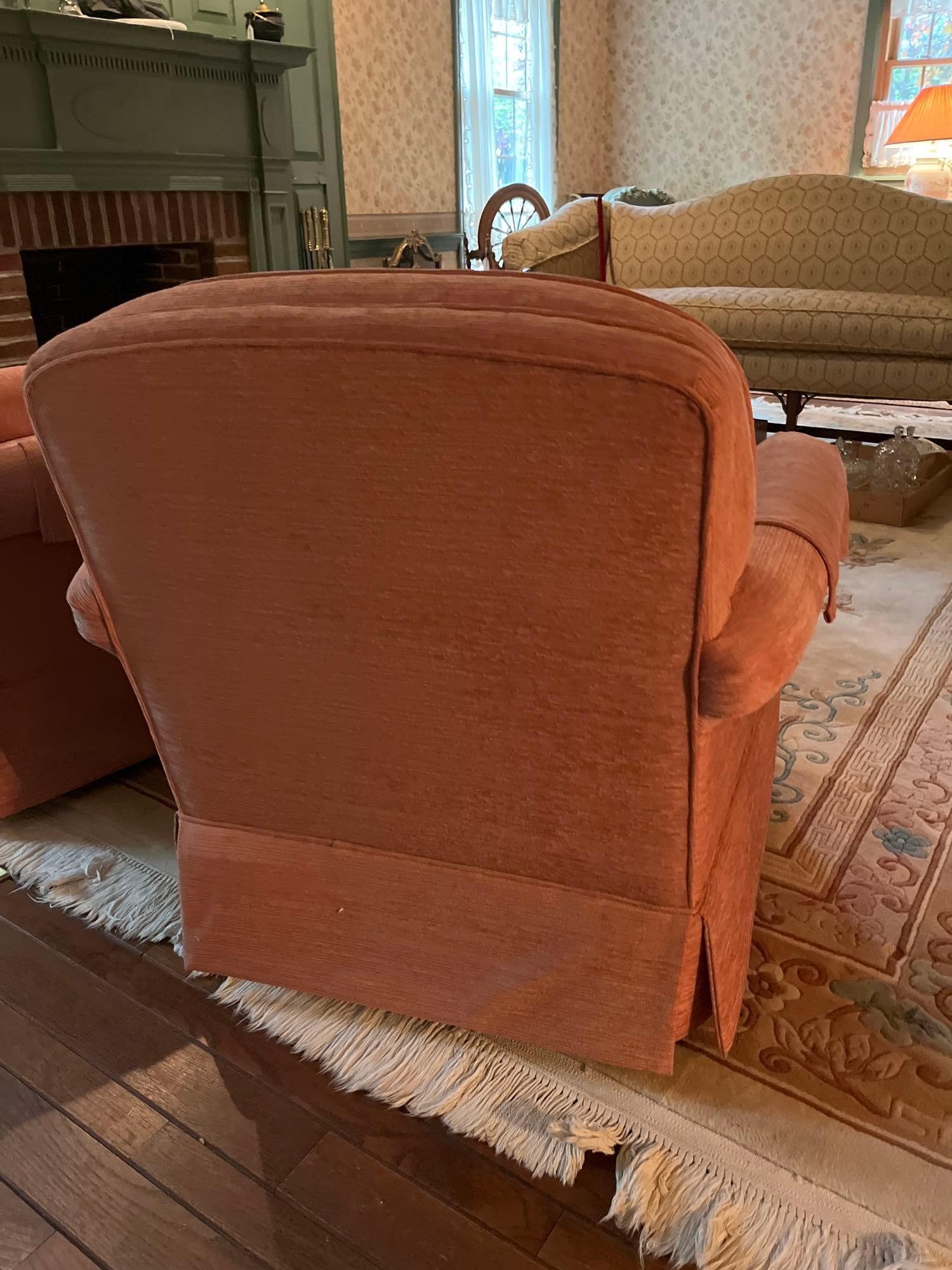 Pair Sherrill Attributed Upholstered Lounge Chairs - 3