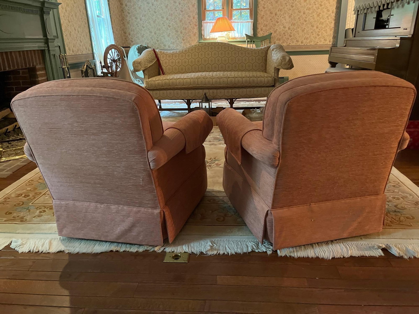 Pair Sherrill Attributed Upholstered Lounge Chairs - 4