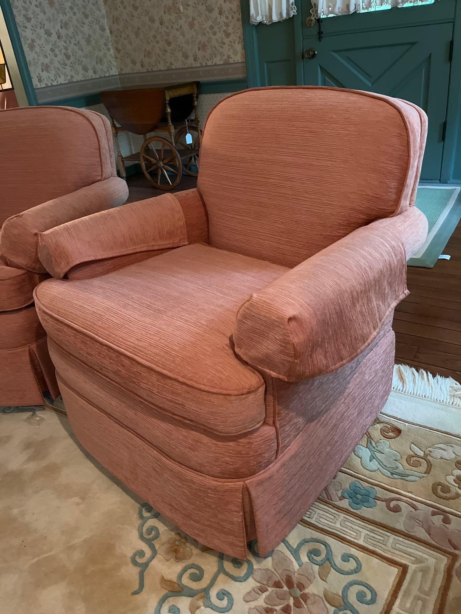 Pair Sherrill Attributed Upholstered Lounge Chairs - 5