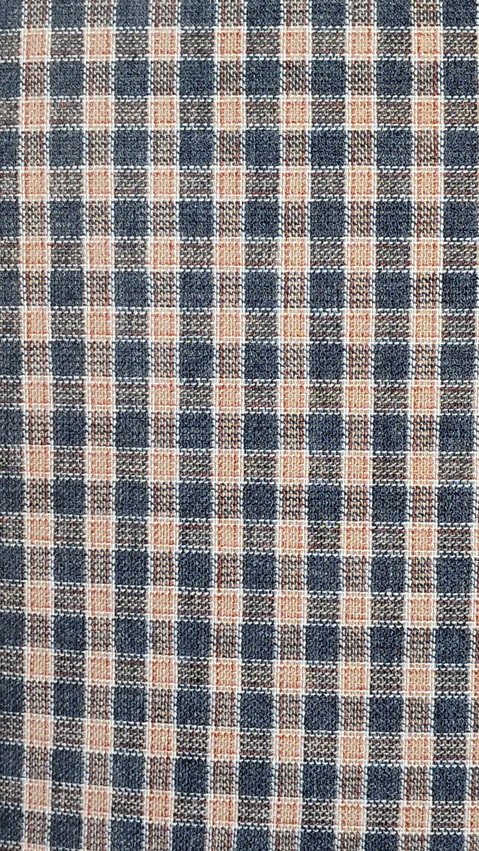 Colonial Revival Check Pattern Wingback Armchair - 4