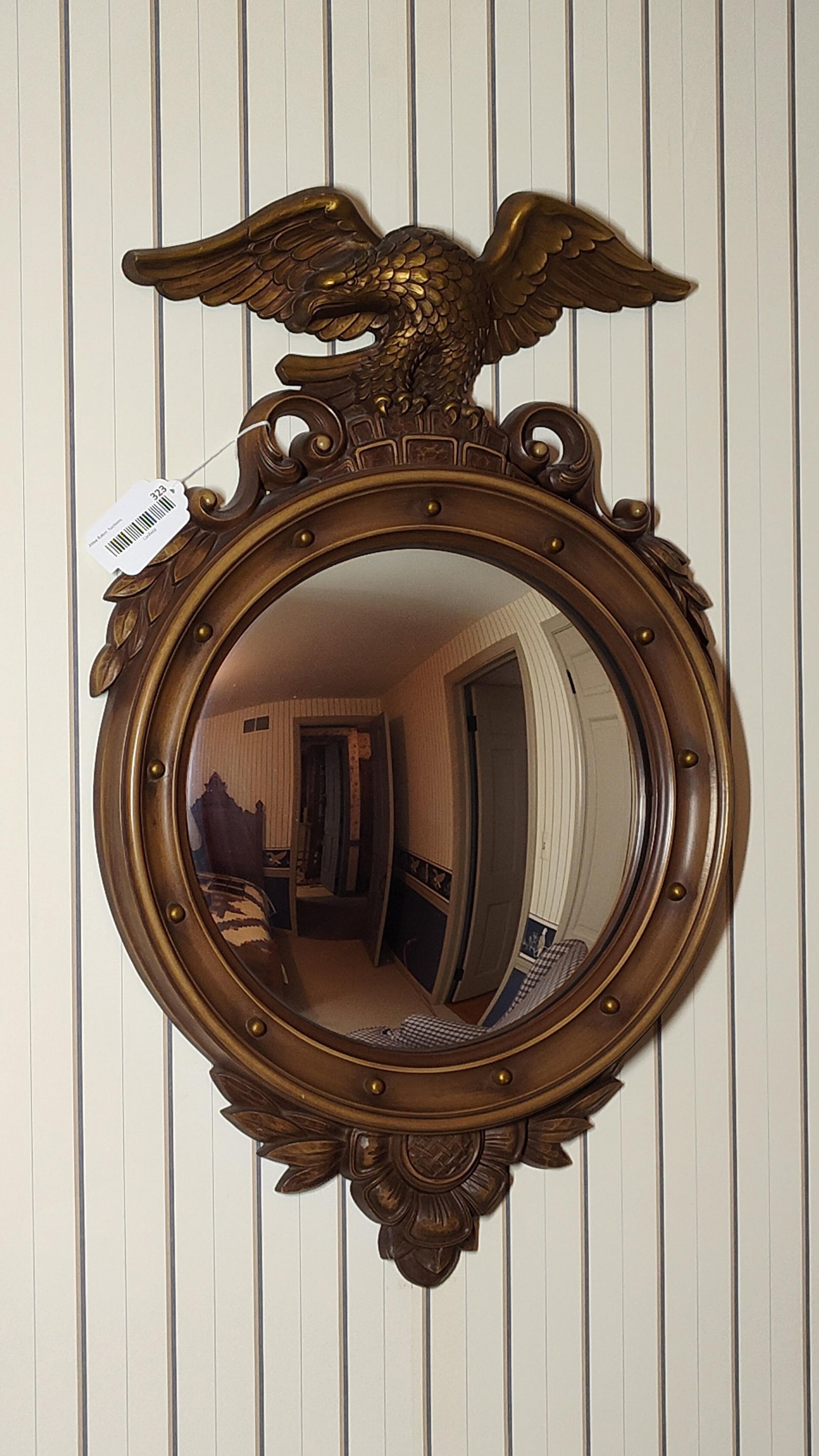Federal Style Convex Eagle Bullseye Wall Mirror (1 of 3)