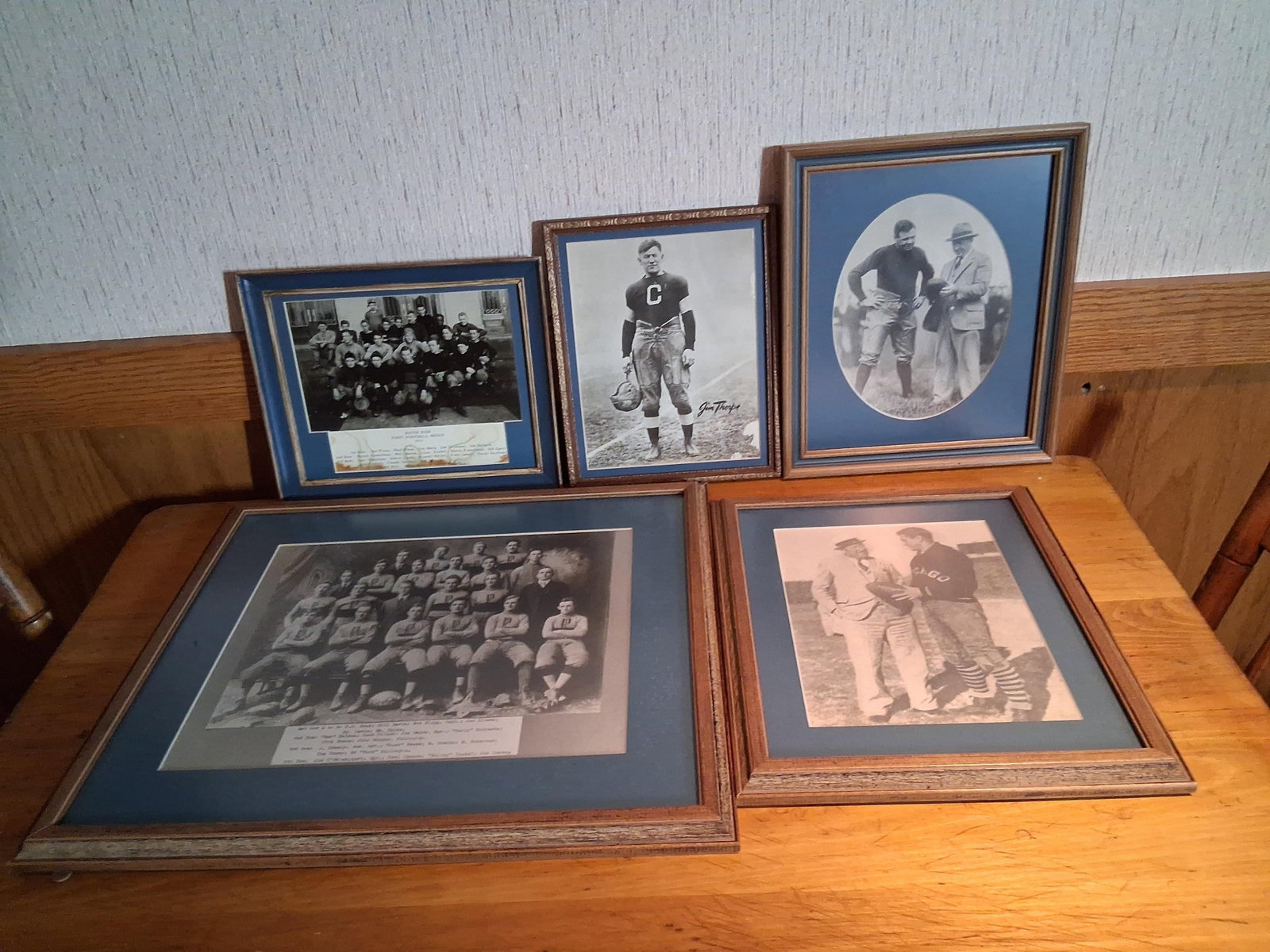 Set 5 Framed Football Photographs: Thorpe & Grange (1 of 7)