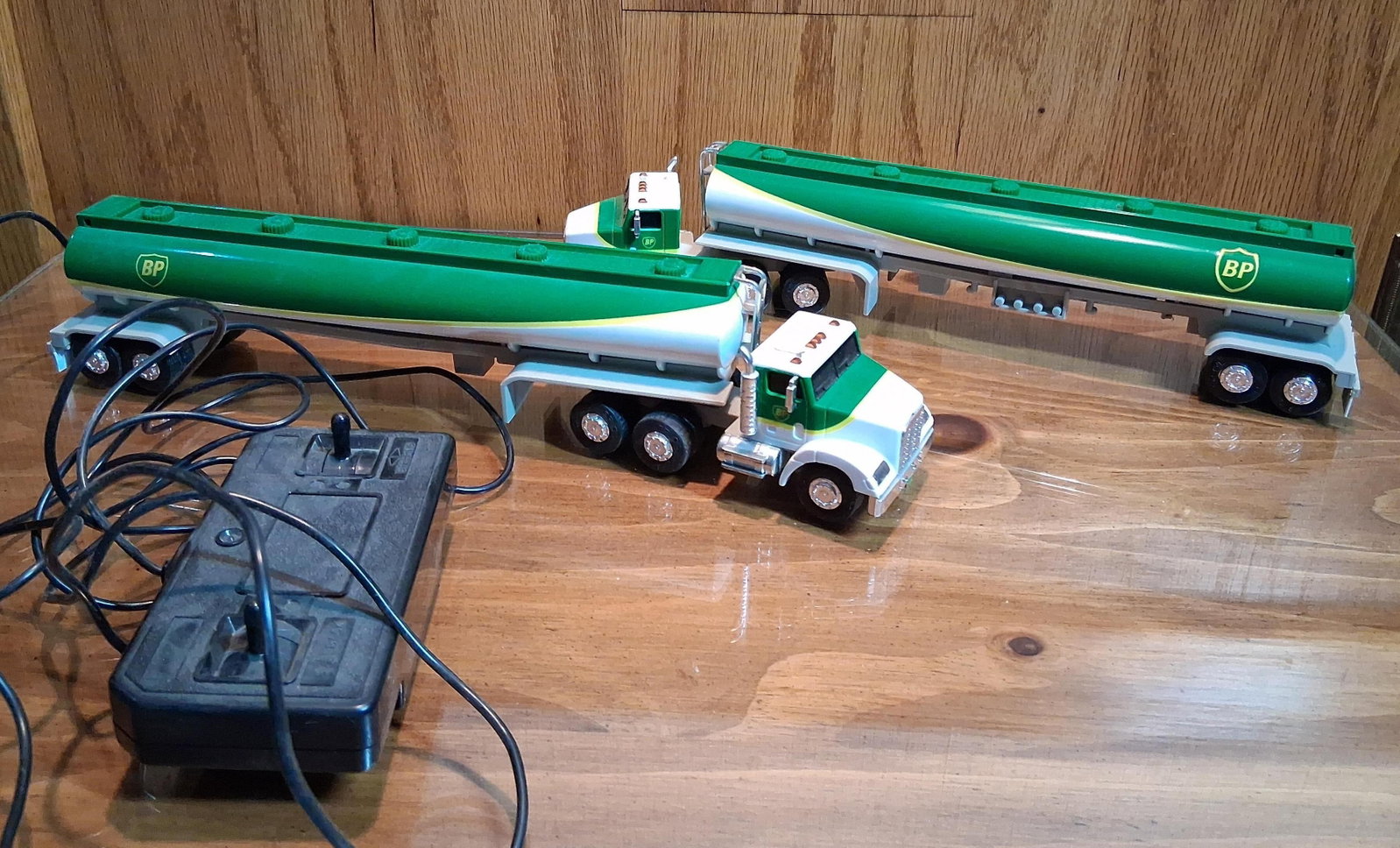 A Pair of BP Promotional Toy Tanker Trucks (1 of 4)