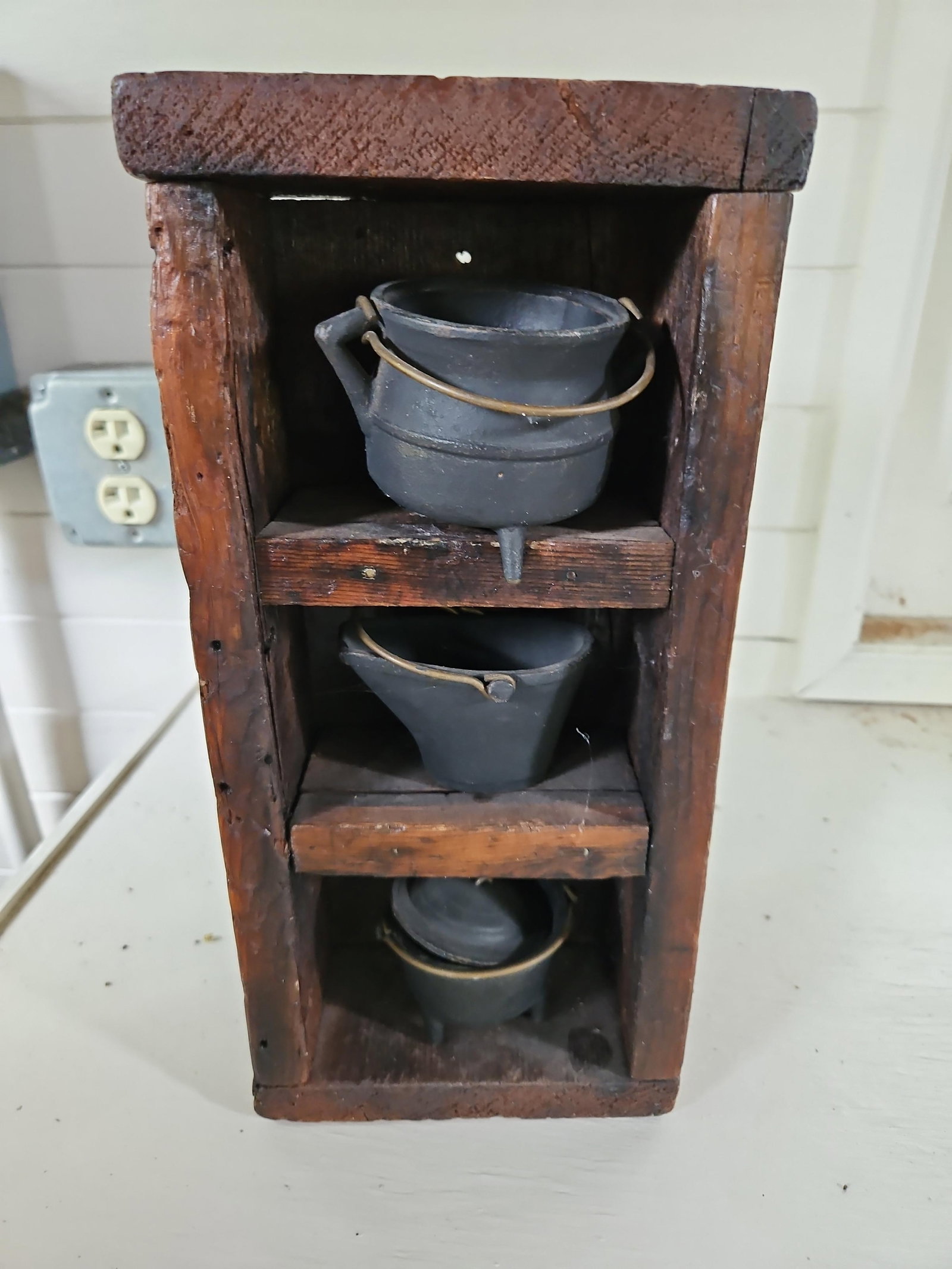 Set of Cast Iron Hearth Accessories w/ Wood Rack (1 of 9)