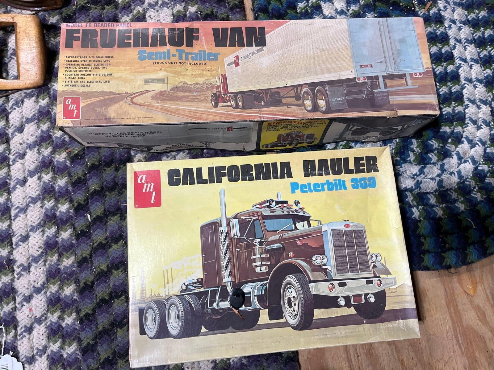 Pair AMT 1/25 Peterbilt 359 & Fruehauf Model Kits (1 of 5)