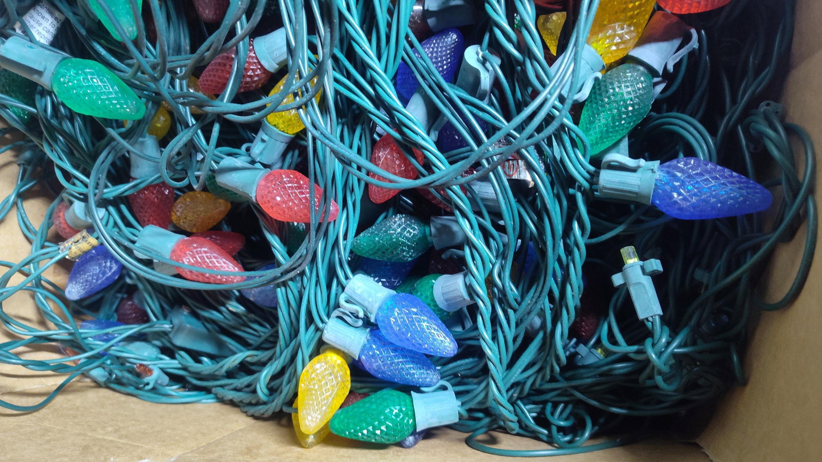Multi-Color Faceted Christmas Light Strings - 2