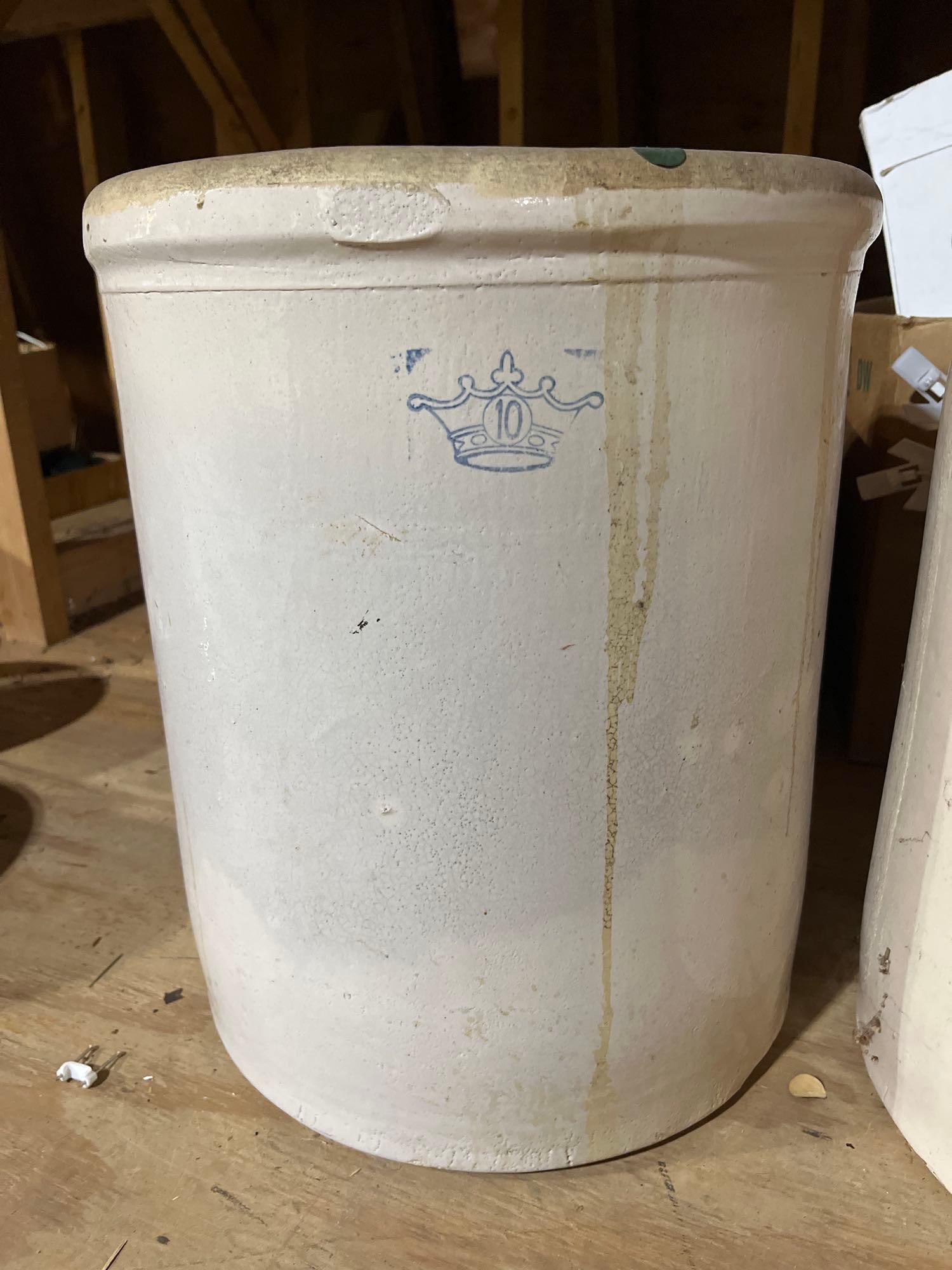 Robinson Ransbottom Blue Crown Stoneware Crock (1 of 3)
