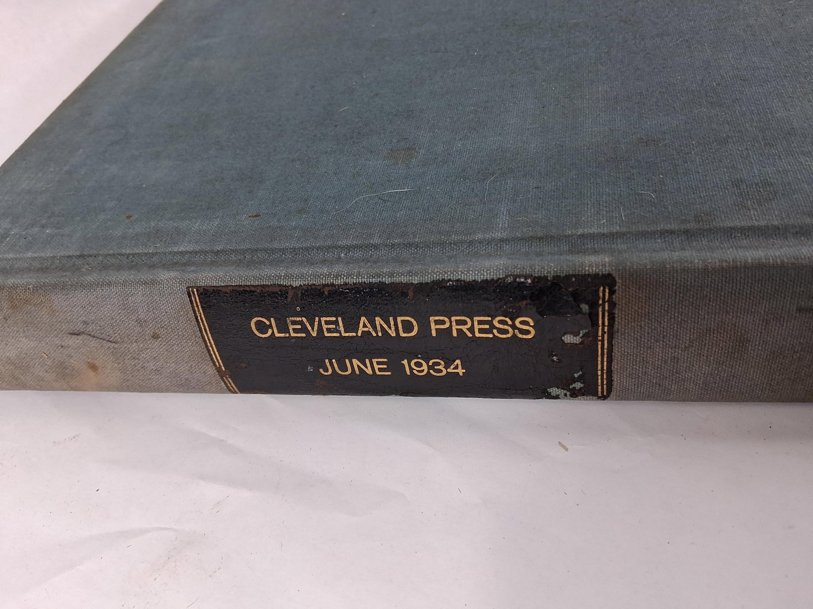 Cleveland Press June 1934 Bound Archive Volume: A large-format bound archive volume containing the daily issues of The Cleveland Press for the month of June 1934. The volume contains the daily Final Home editions, beginning with the issue dated Fri