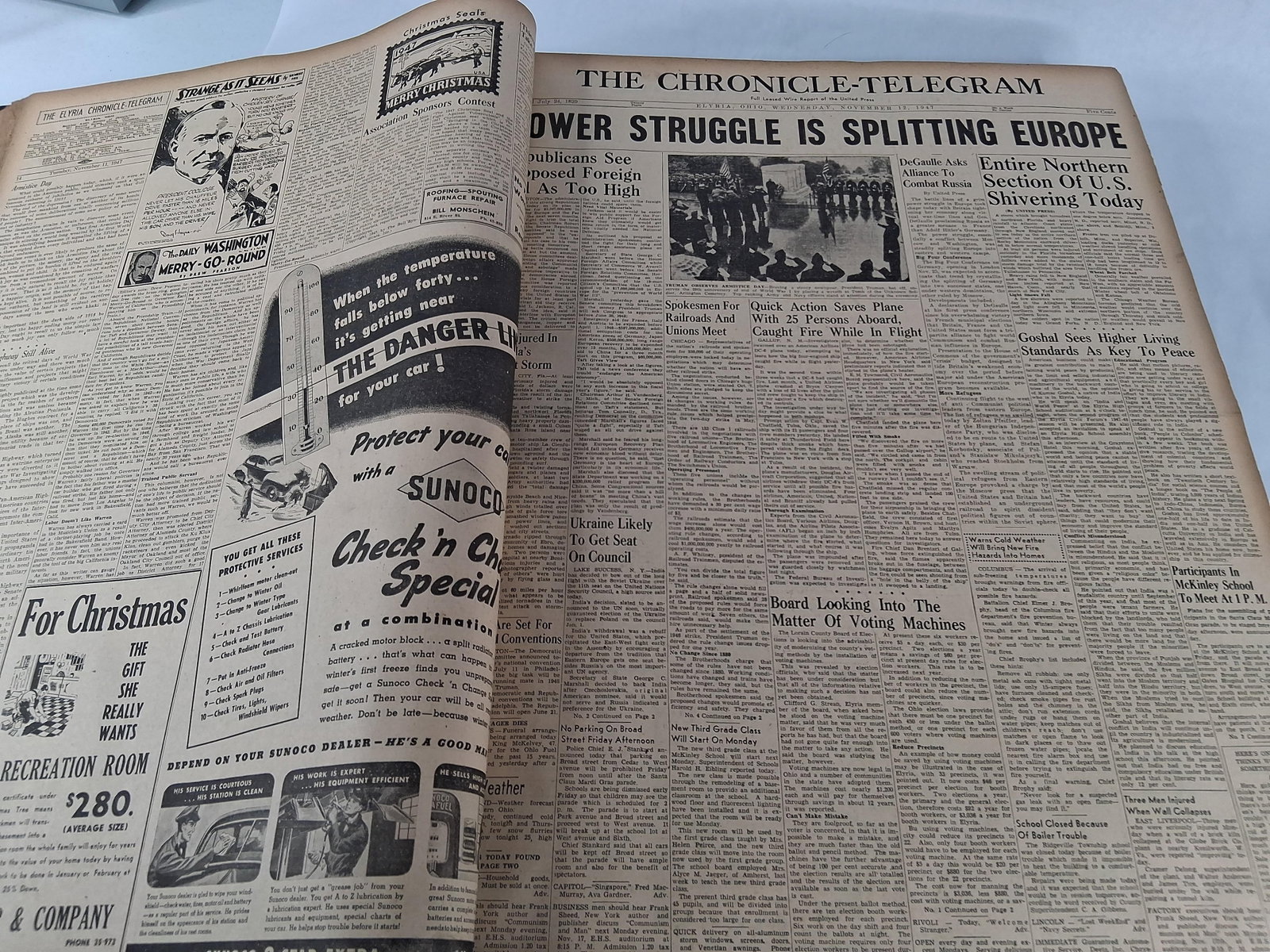 Chronicle-Telegram, Nov & Dec 1947, Bound Folio (1 of 13)