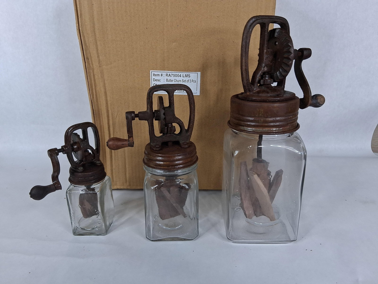 Set 3 Dazey Style Glass Butter Churn Reproductions (1 of 5)