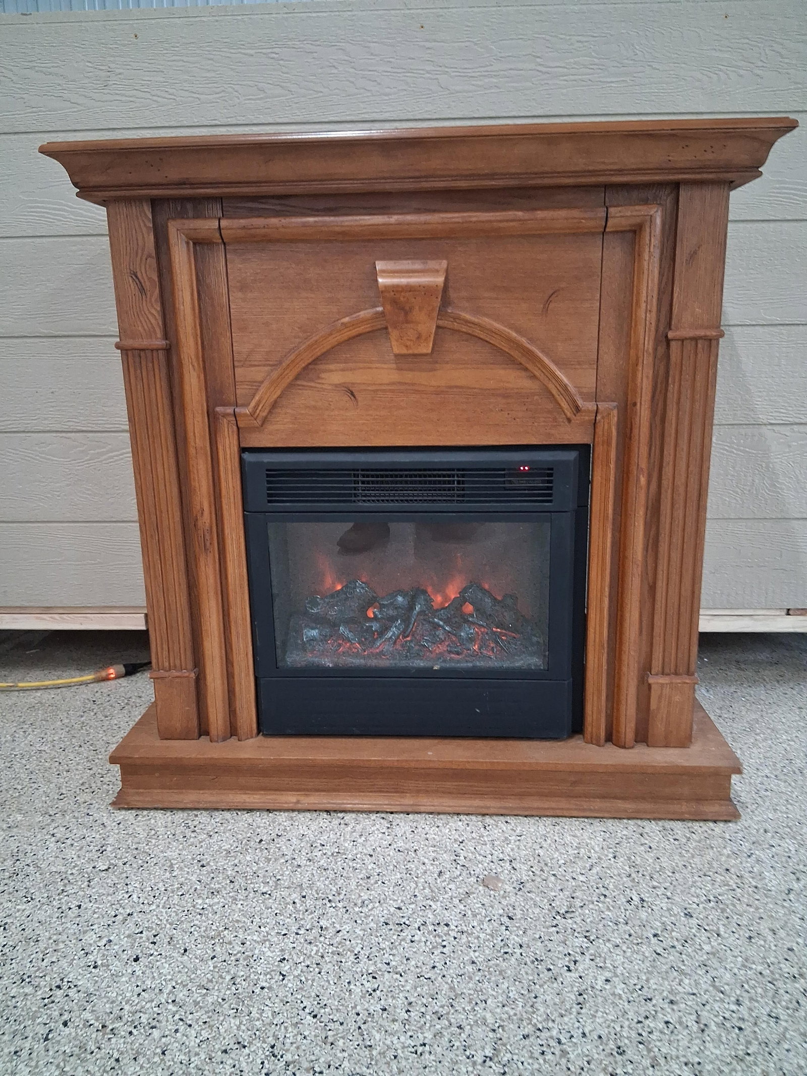Yi Wu Andong Wood Mantel & Electric Fireplace (1 of 8)