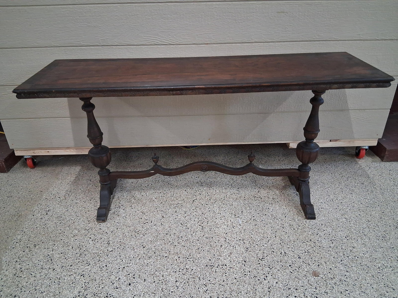 Jacobean Revival Burl & Hardwood Console Table (1 of 10)