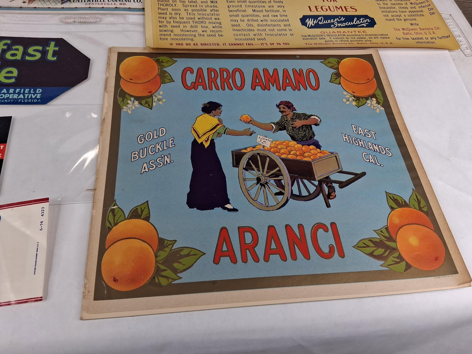 Fruit & Vegetable Crate Labels & Ephemera - 10
