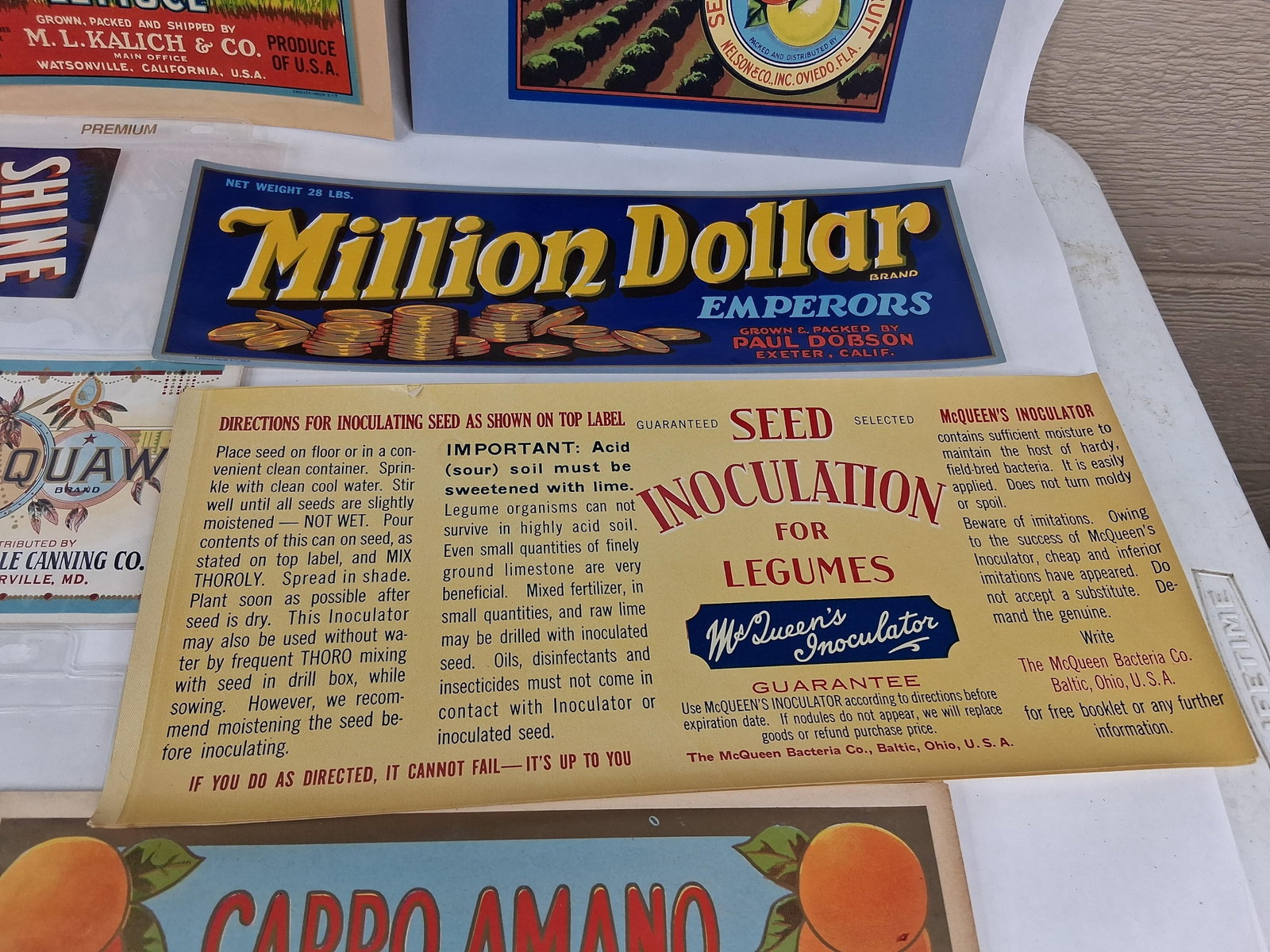 Fruit & Vegetable Crate Labels & Ephemera - 5