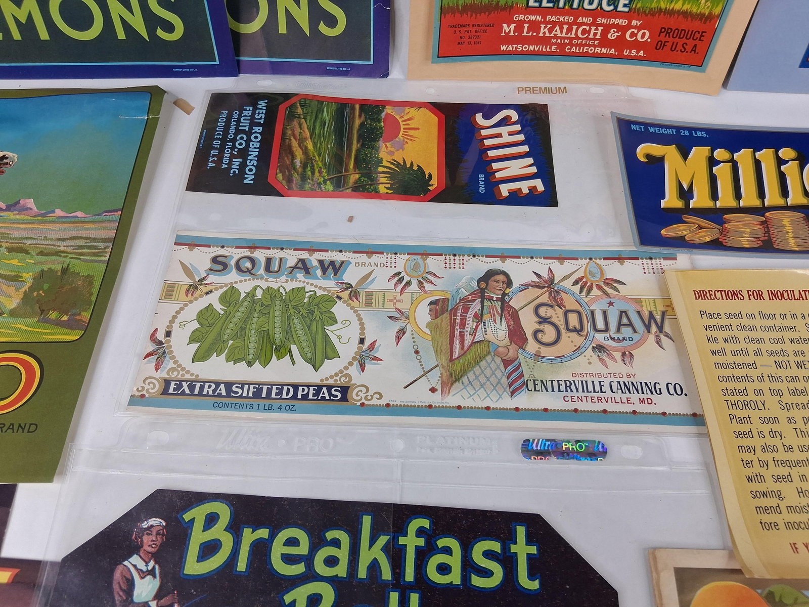 Fruit & Vegetable Crate Labels & Ephemera - 6