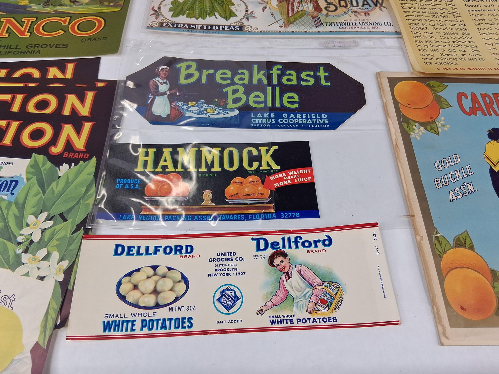 Fruit & Vegetable Crate Labels & Ephemera - 9
