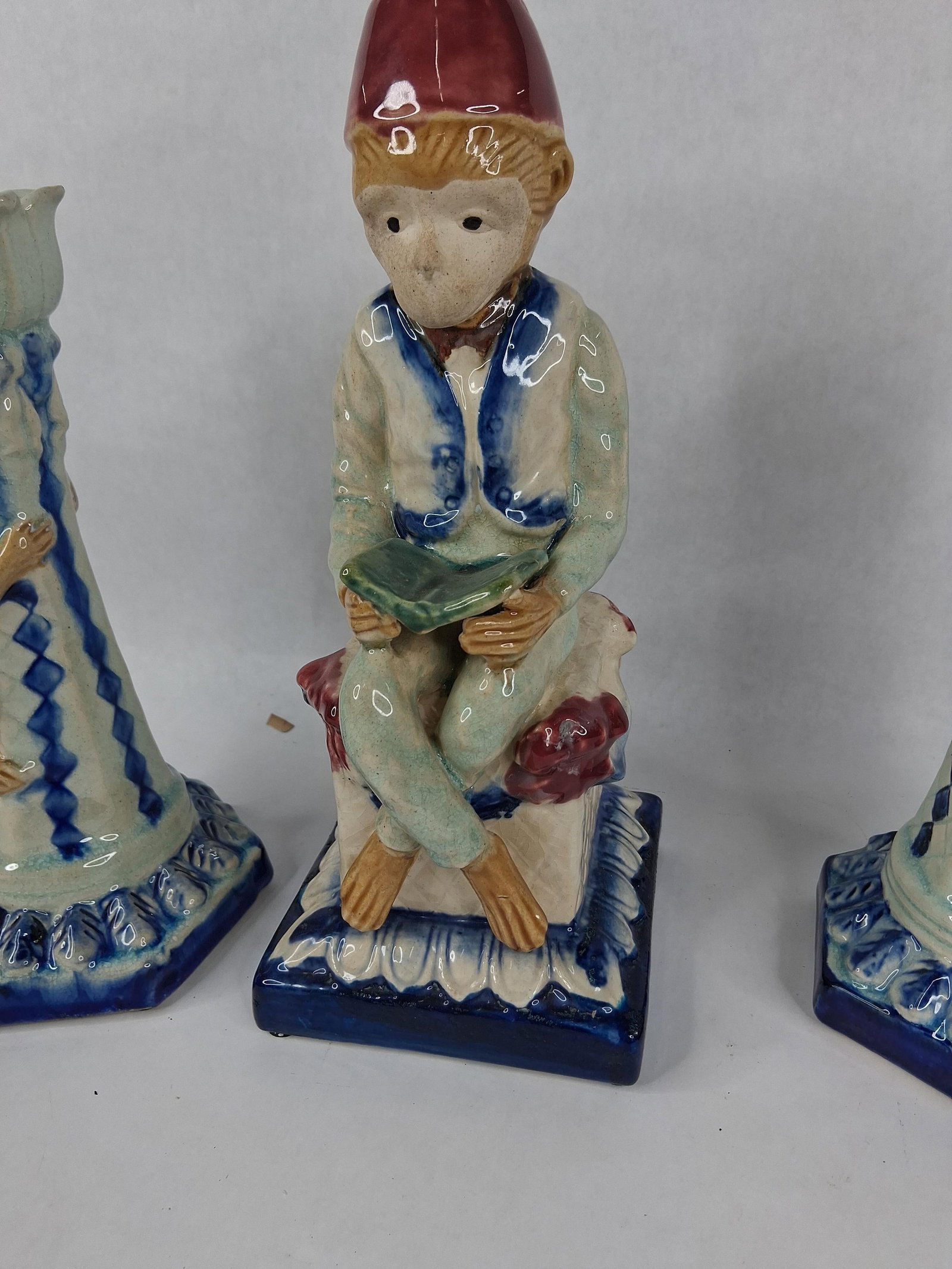 Danny Trio Glazed Ceramic Monkey Garnitures - 2