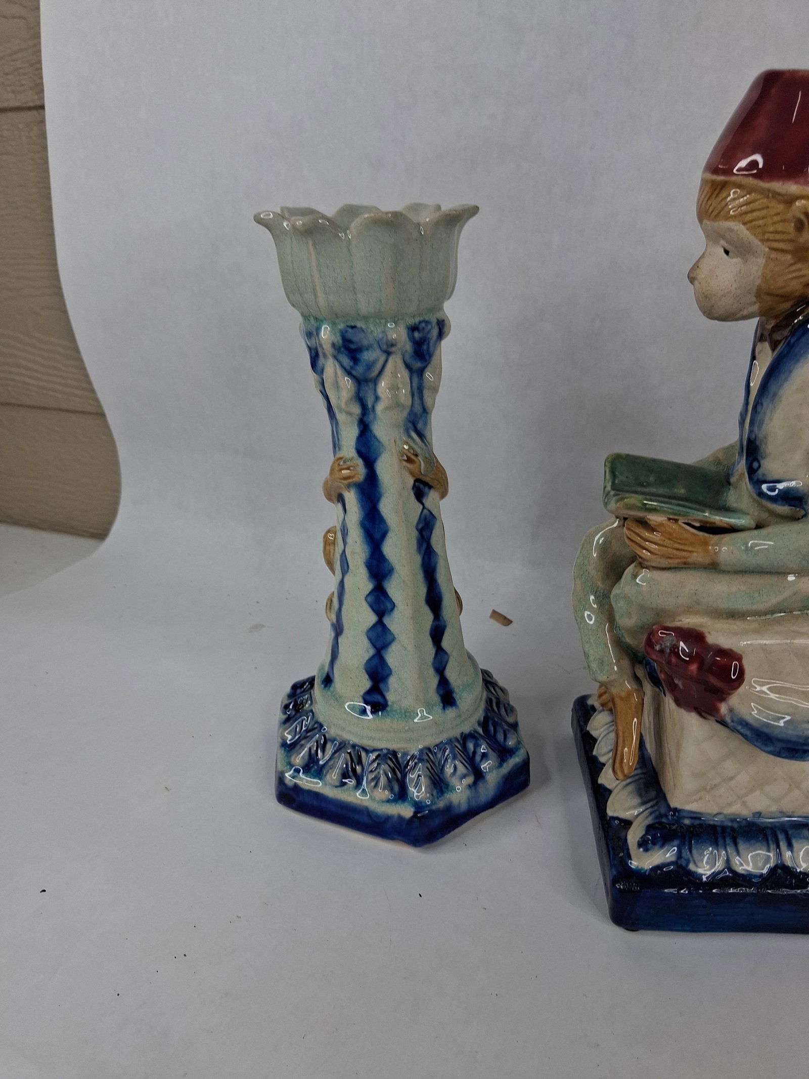 Danny Trio Glazed Ceramic Monkey Garnitures - 4