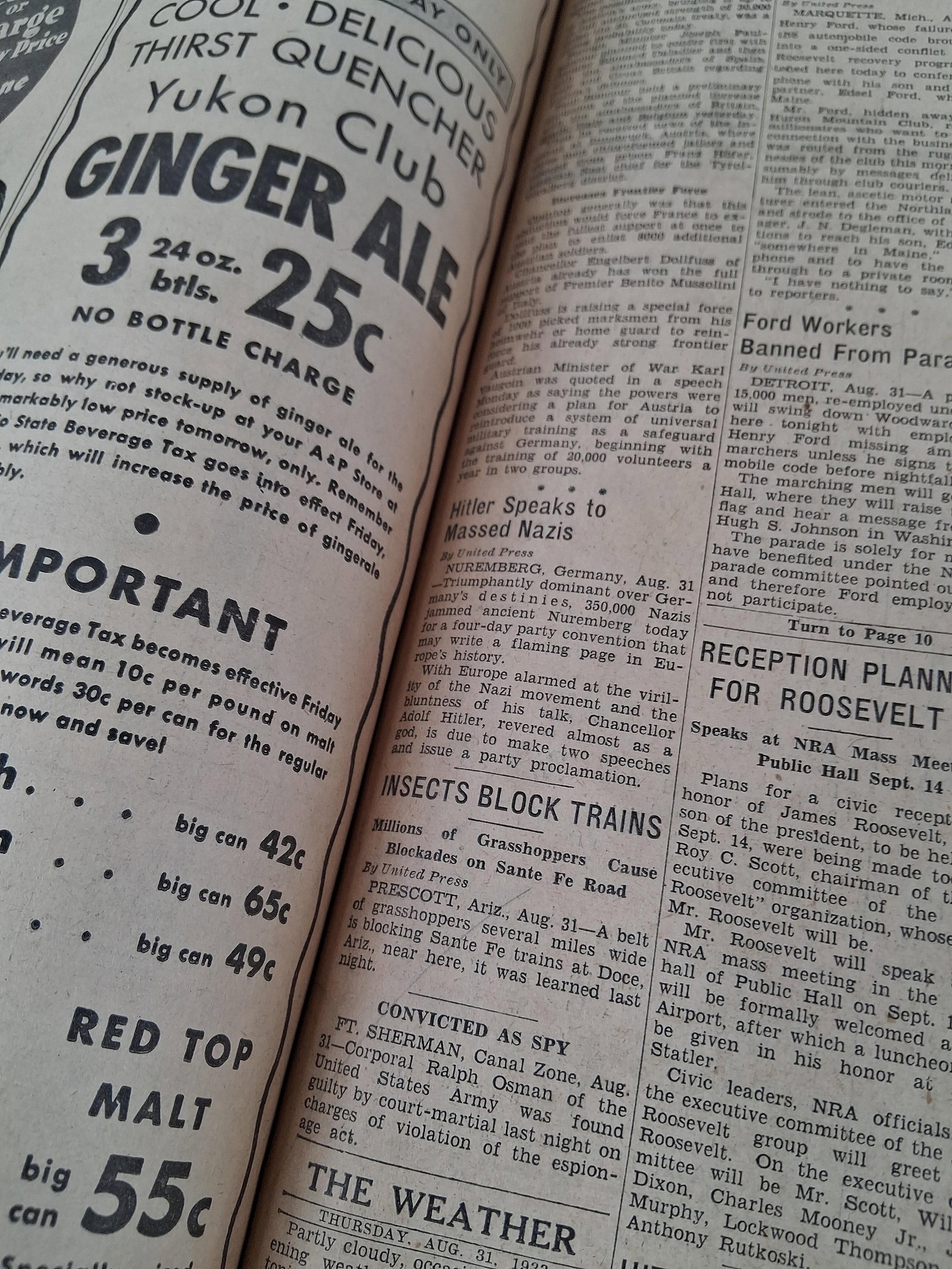 Cleveland Press, Bound Volume, August 1933 - 17