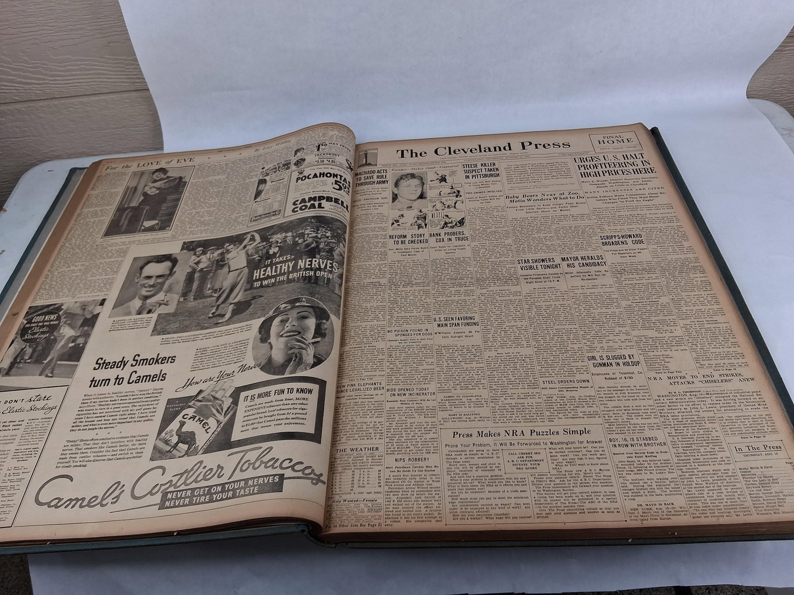 Cleveland Press, Bound Volume, August 1933 - 8
