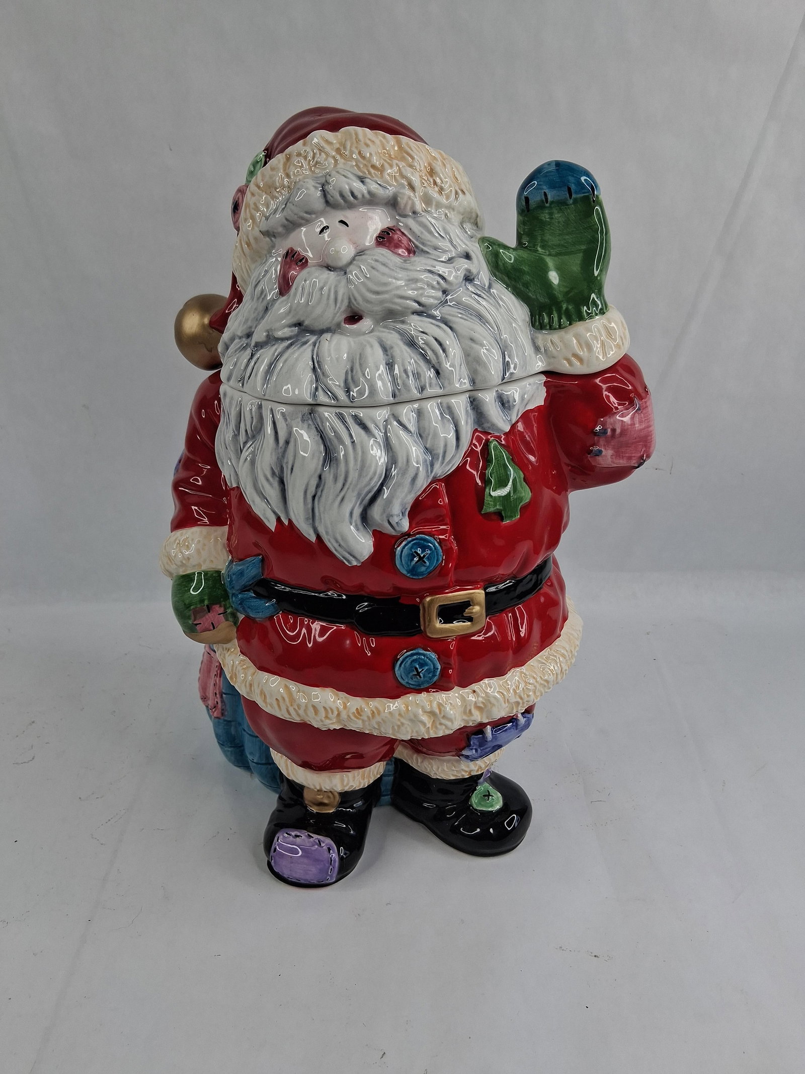 Large Painted Ceramic Santa Claus Cookie Jar (1 of 6)