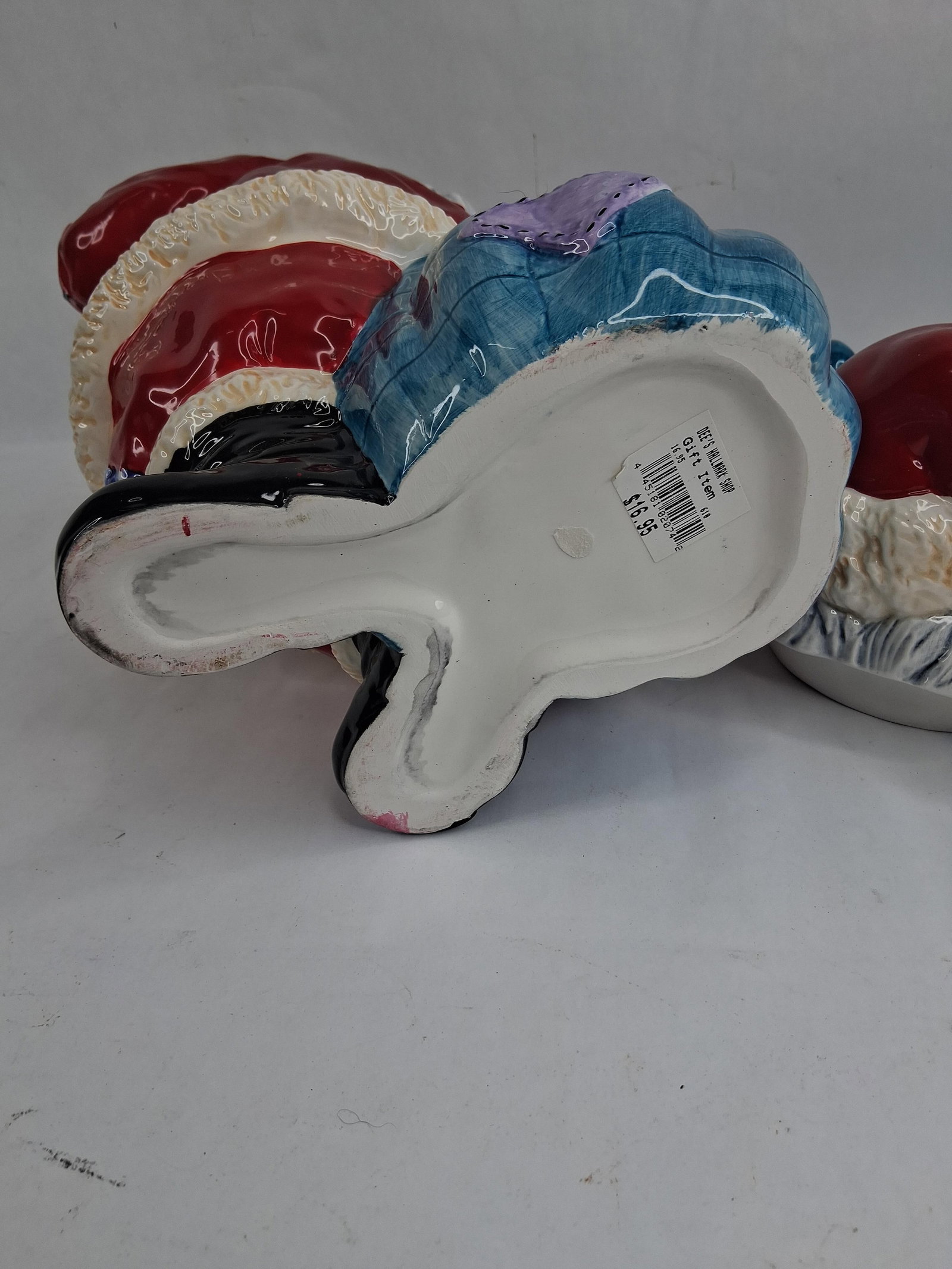 Large Painted Ceramic Santa Claus Cookie Jar - 6