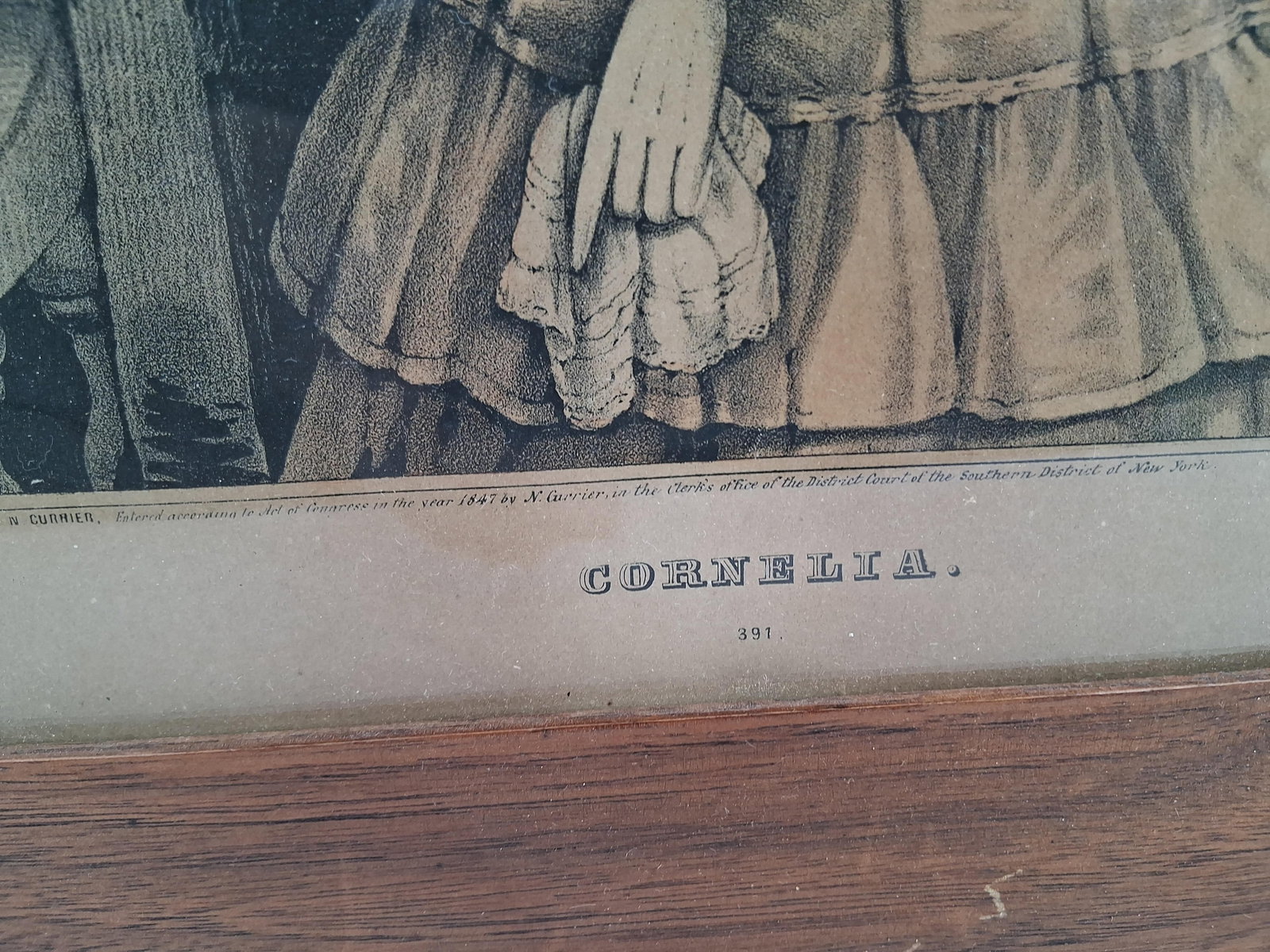 Nathaniel Currier Cornelia Hand-Colored Lithograph - 3