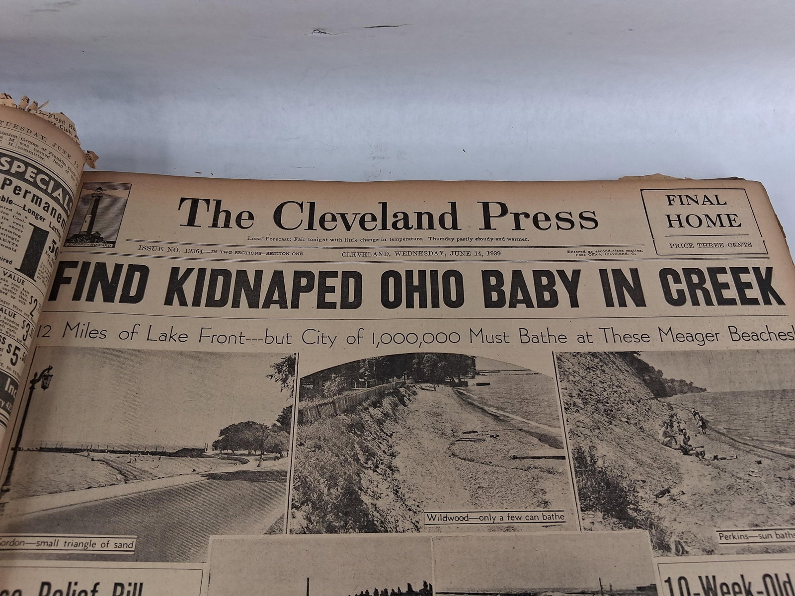 The Cleveland Press Bound Newspapers, June 1939 (1 of 7)