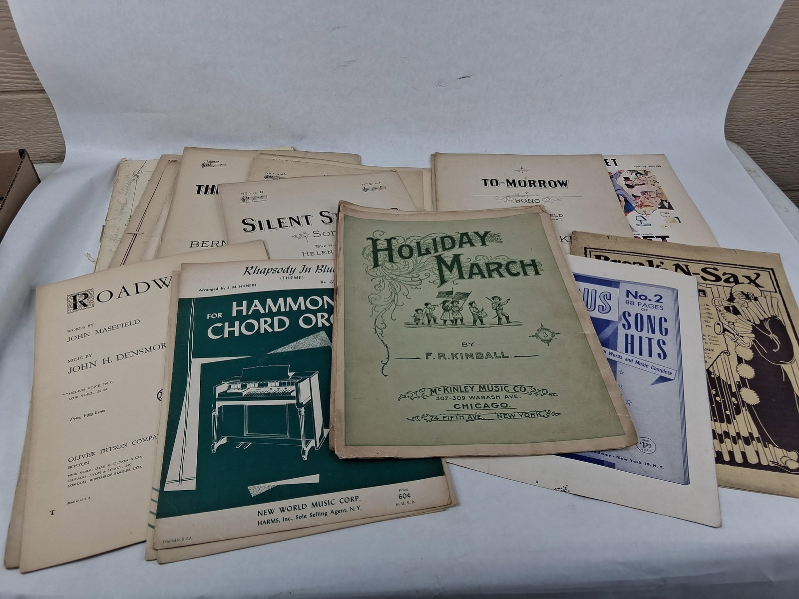 Sheet Music & Instructional Manuals, 20th C: An extensive assortment of sheet music, songbooks, and instructional manuals primarily dating from the early to mid-20th century. The collection encompasses a variety of genres including patriotic