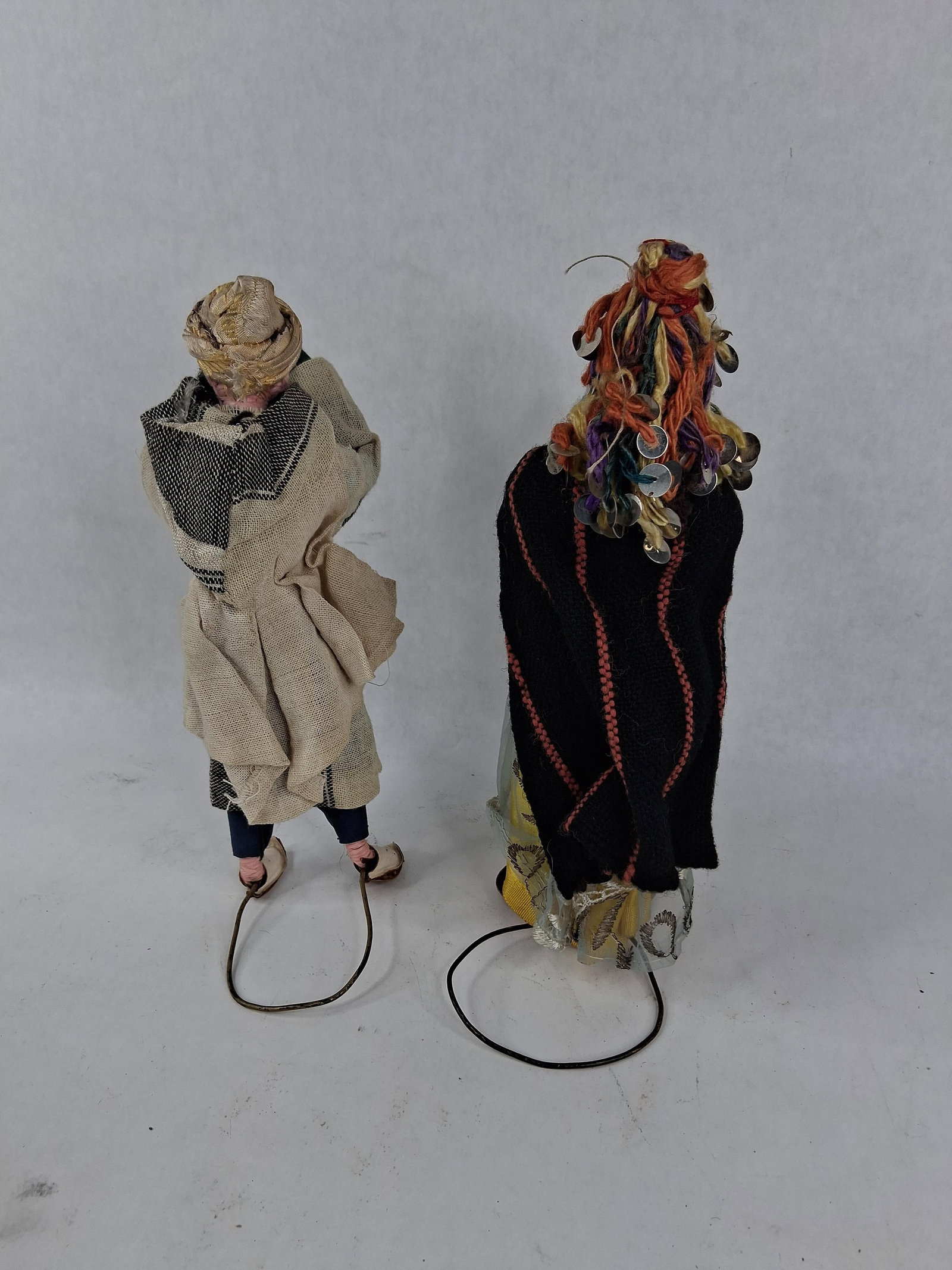 Pair Elmassian Mid-20th C. Middle Eastern Dolls - 4
