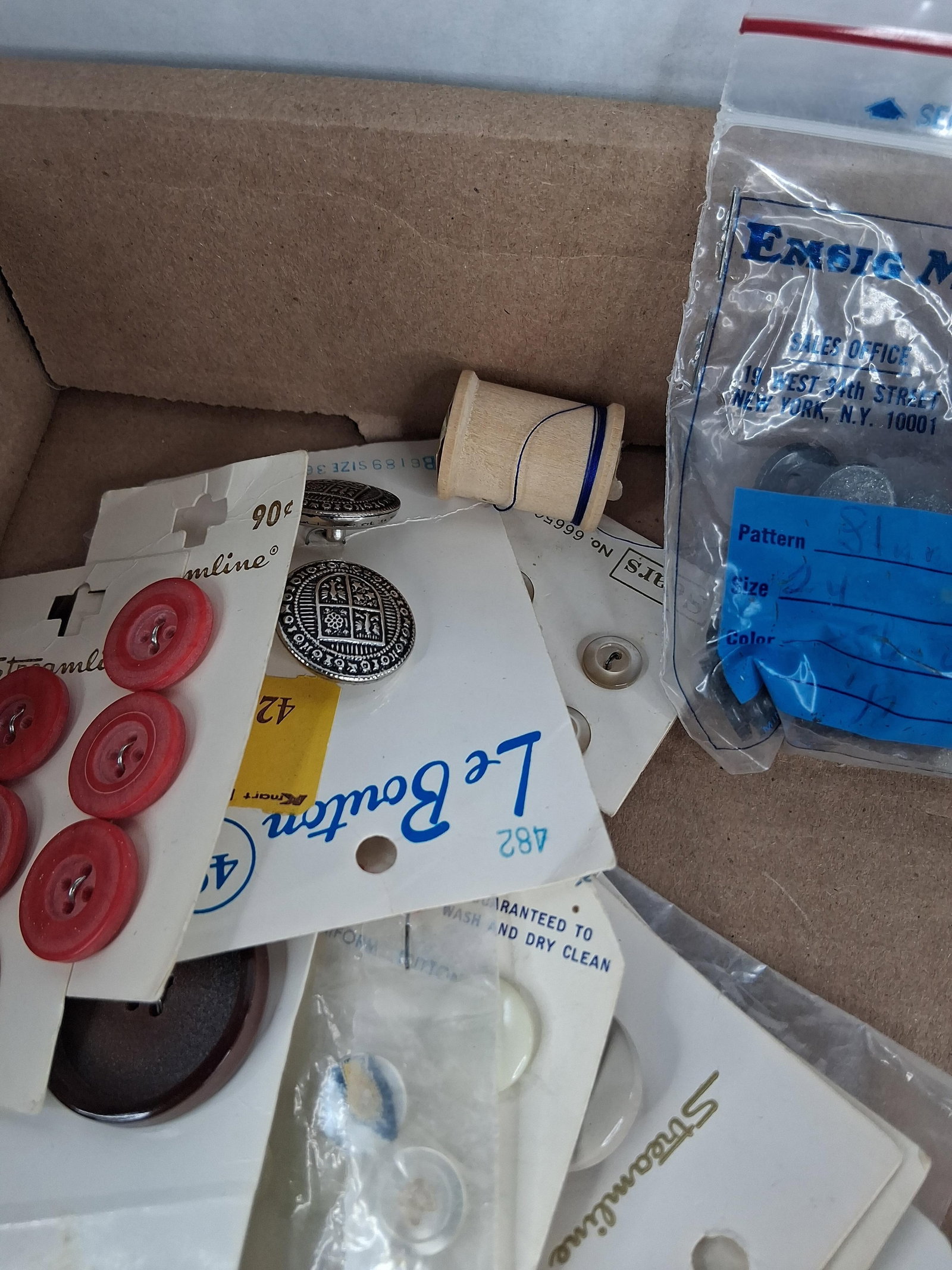 Sewing Notions, Buttons & Wood Thread Spools - 5