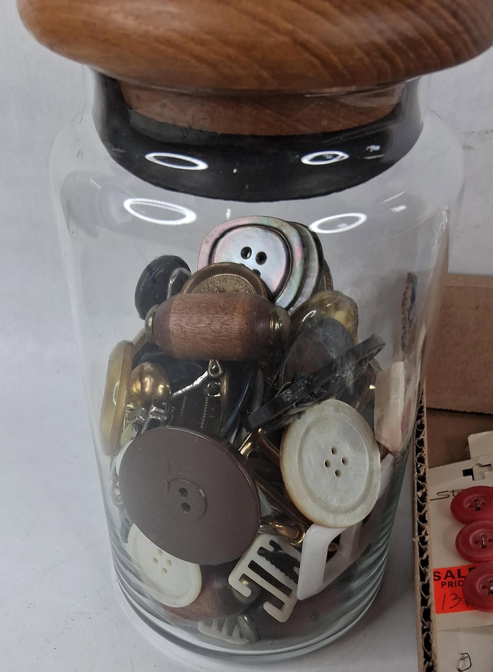 Sewing Notions, Buttons & Wood Thread Spools - 7